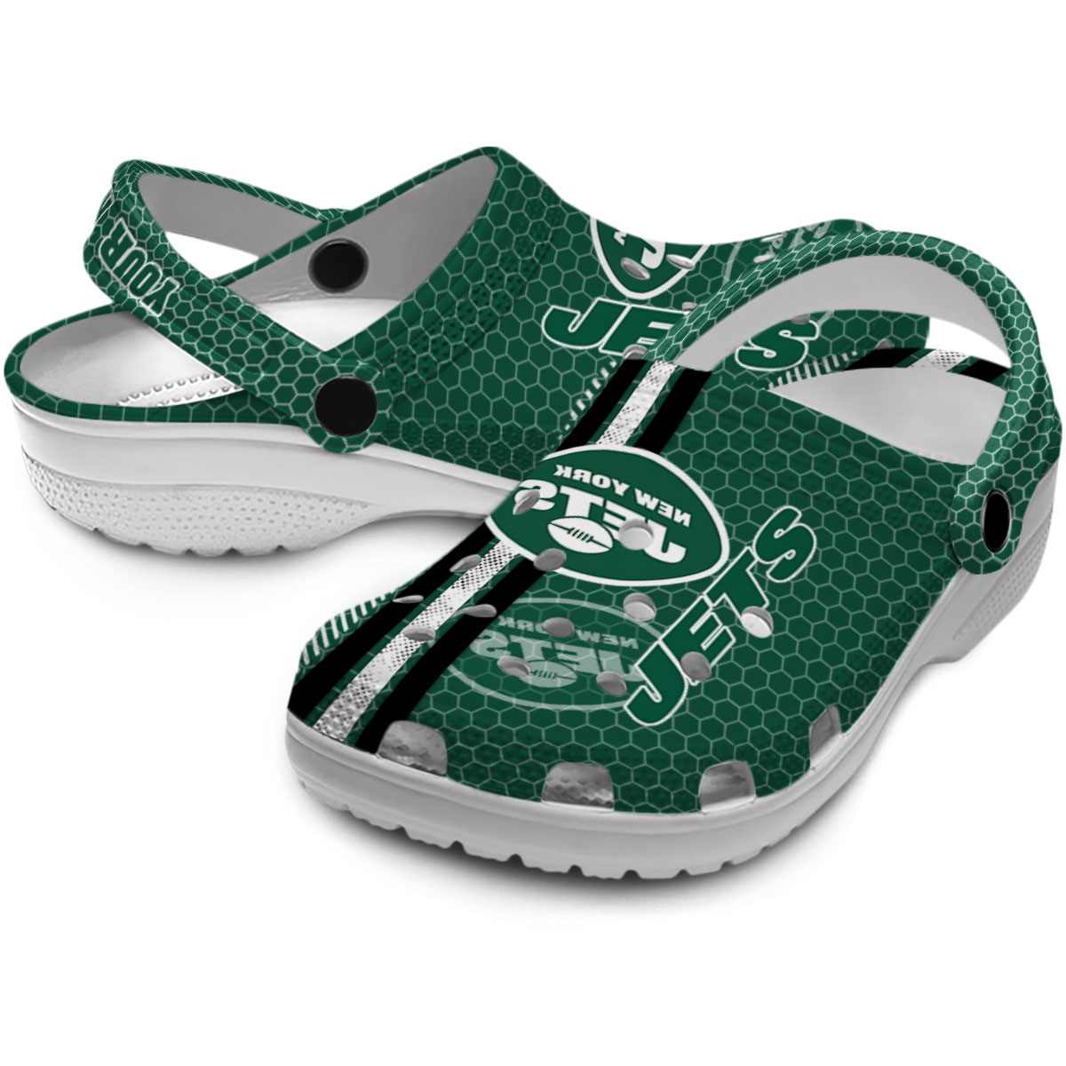 Merchidea New York Jets NFL Sport Crocs Crocband Clogs Shoes Comfortable For Men Women and Kids