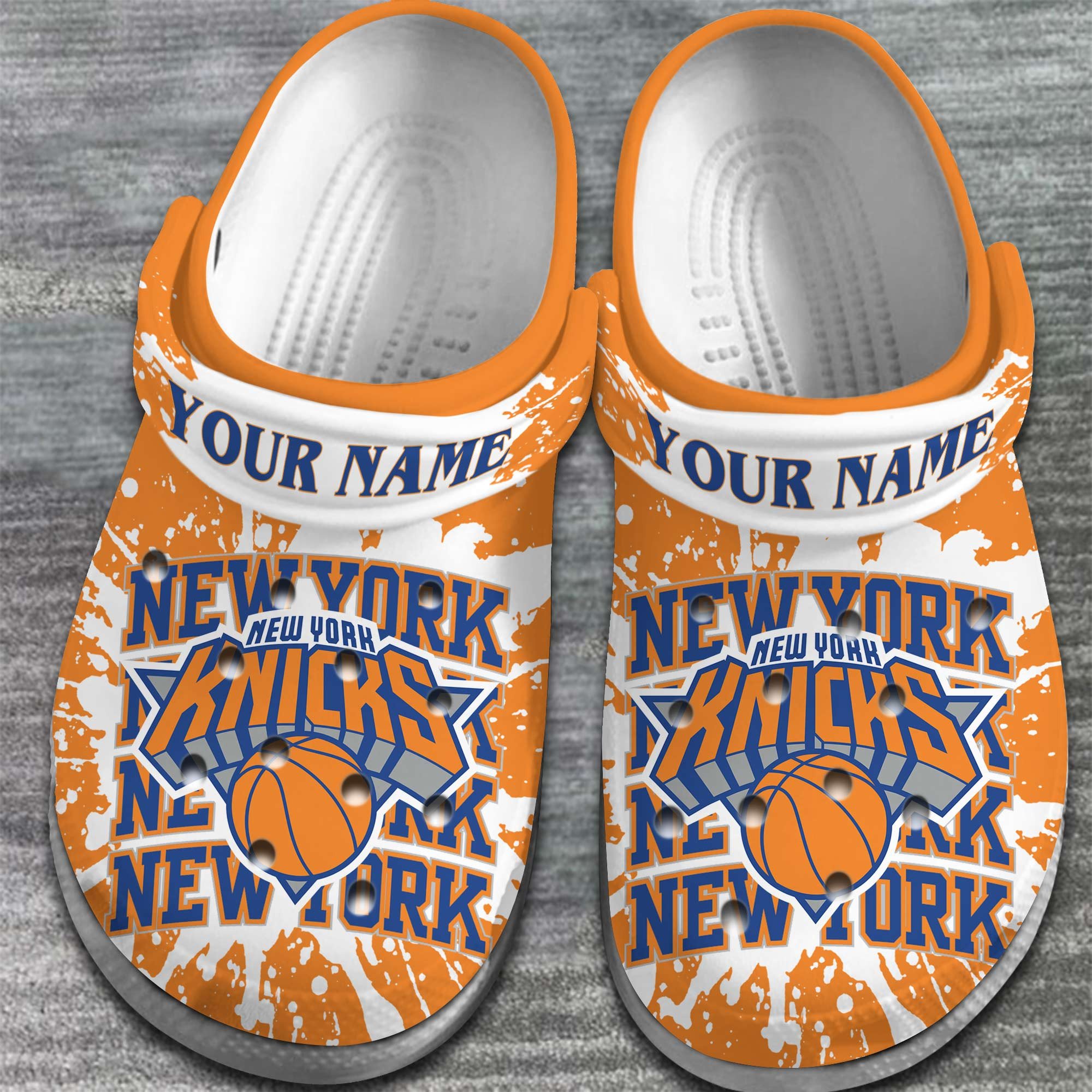 Merchidea New York Knicks NBA Basketball Sport Crocs Crocband Clogs Shoes Comfortable For Men Women and Kids