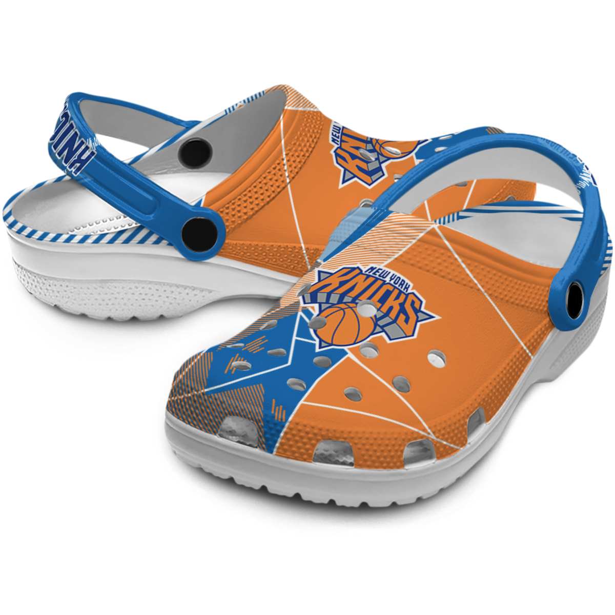 Merchidea New York Knicks NBA Sport Crocs Crocband Clogs Shoes Comfortable For Men Women and Kids