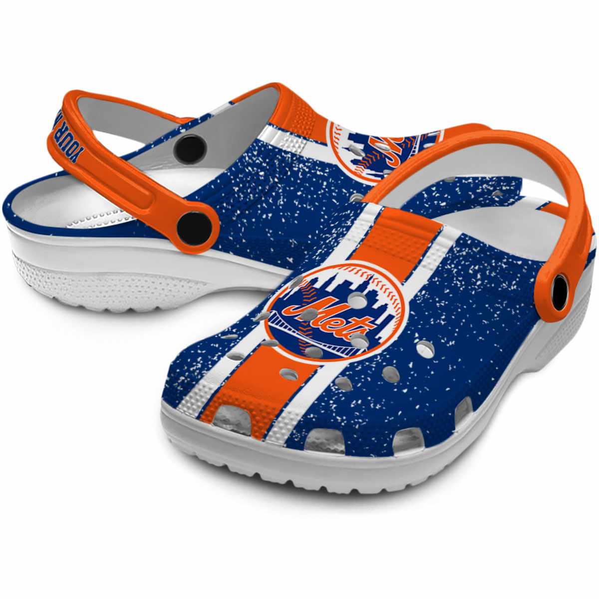 Merchidea New York Mets MLB Sport Crocs Crocband Clogs Shoes Comfortable For Men Women and Kids