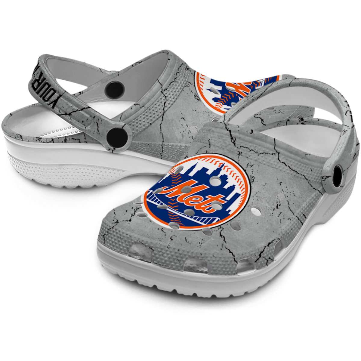 Merchidea New York Mets MLB Sport Crocs Crocband Clogs Shoes Comfortable For Men Women and Kids