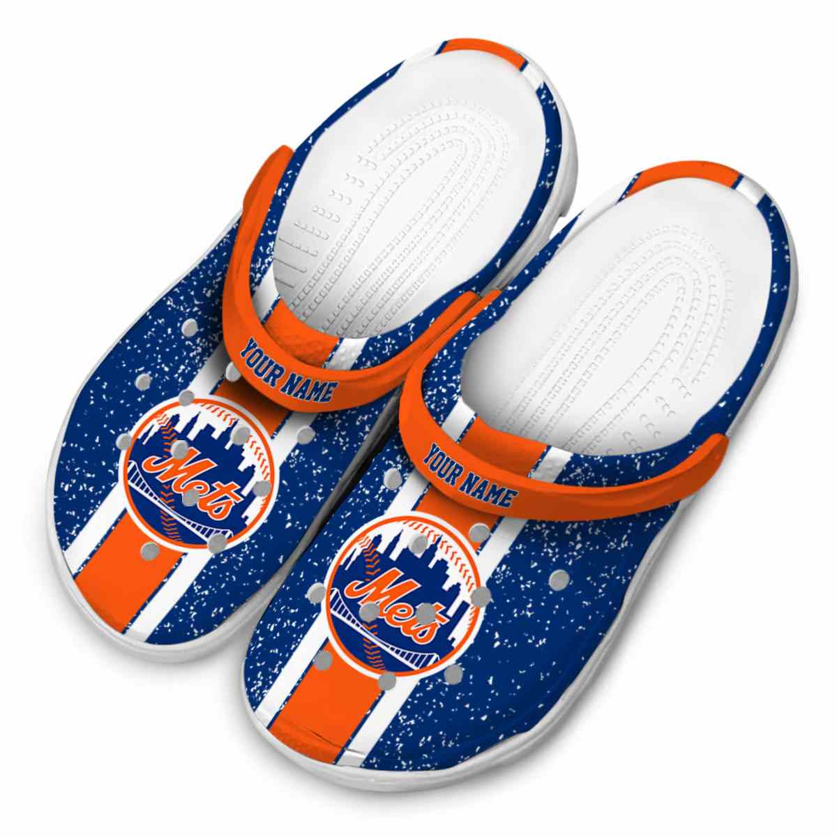 Merchidea New York Mets MLB Sport Crocs Crocband Clogs Shoes Comfortable For Men Women and Kids