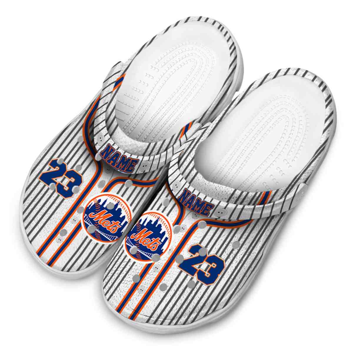 Merchidea New York Mets MLB Sport Crocs Crocband Clogs Shoes Comfortable For Men Women and Kids