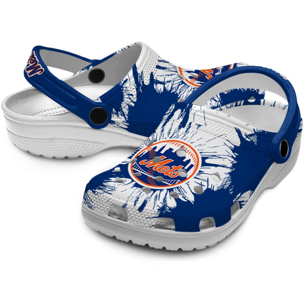 Merchidea New York Mets MLB Sport Crocs Crocband Clogs Shoes Comfortable For Men Women and Kids