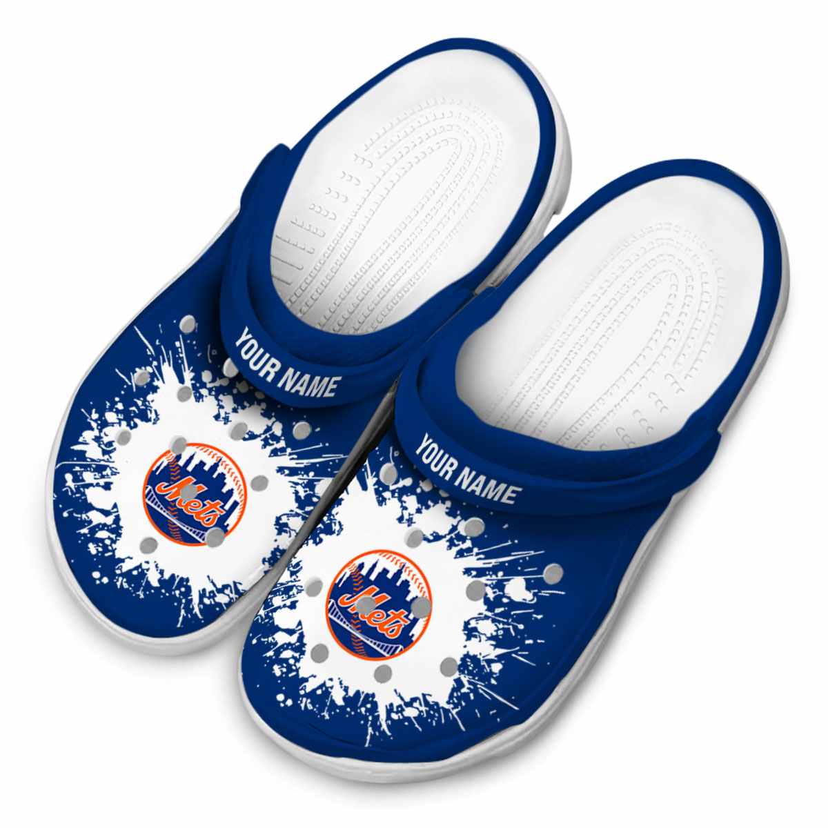Merchidea New York Mets MLB Sport Crocs Crocband Clogs Shoes Comfortable For Men Women and Kids