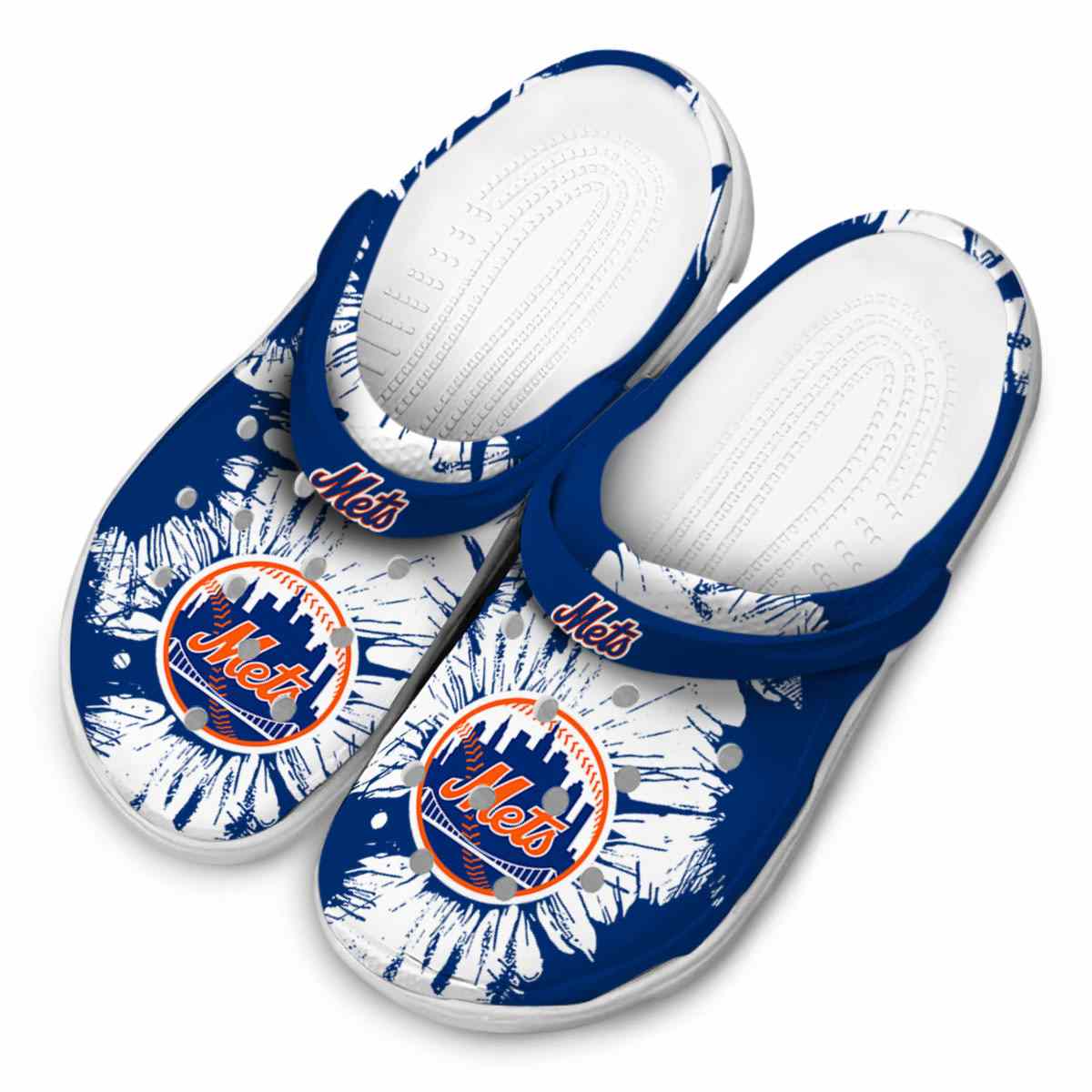 Merchidea New York Mets MLB Sport Crocs Crocband Clogs Shoes Comfortable For Men Women and Kids