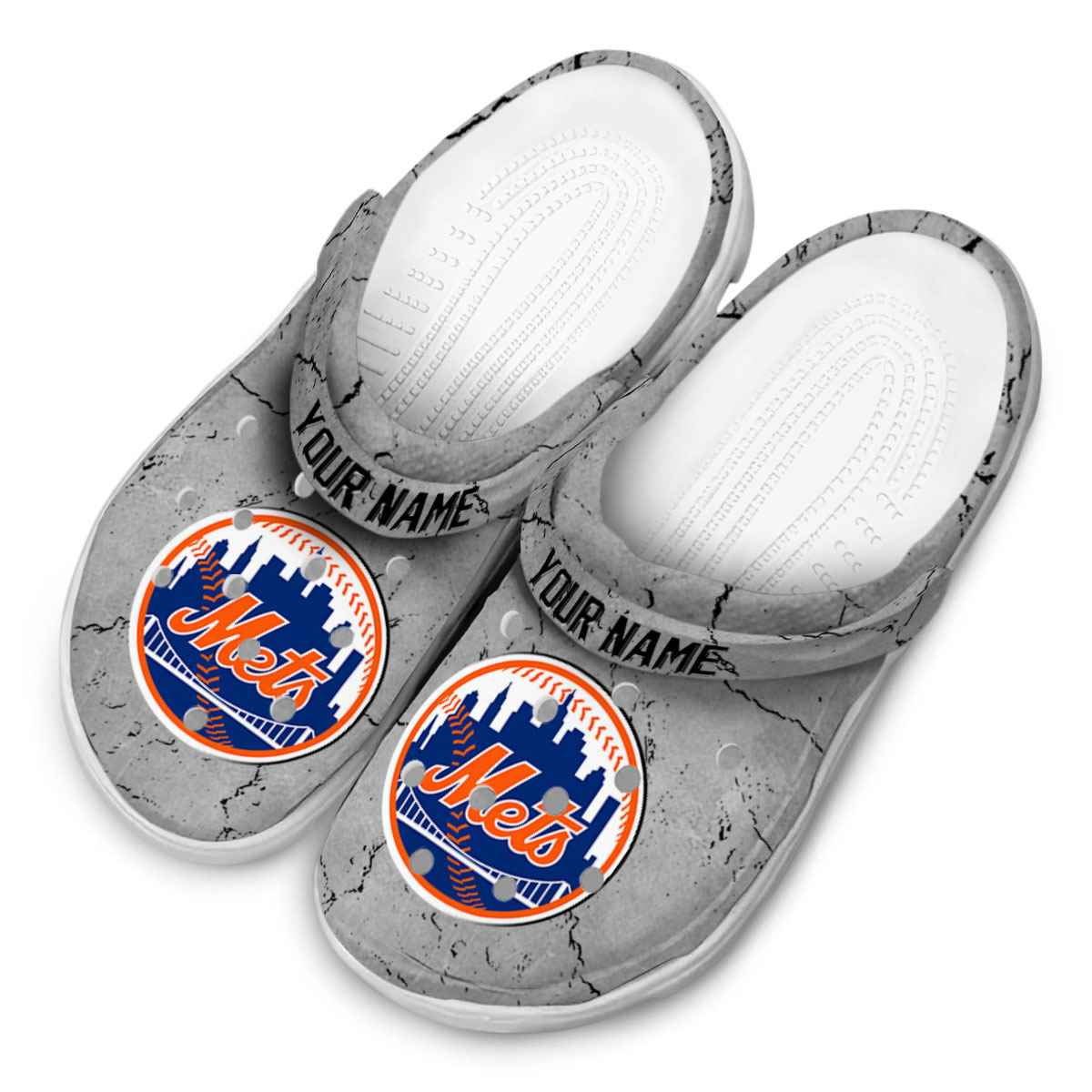 Merchidea New York Mets MLB Sport Crocs Crocband Clogs Shoes Comfortable For Men Women and Kids