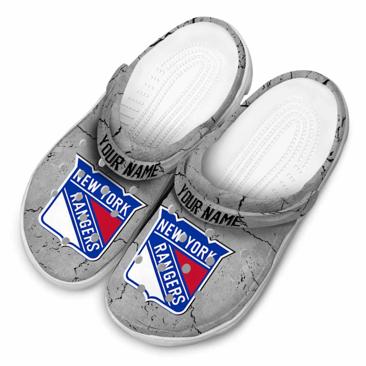 Merchidea New York Rangers NHL Sport Crocs Crocband Clogs Shoes Comfortable For Men Women and Kids