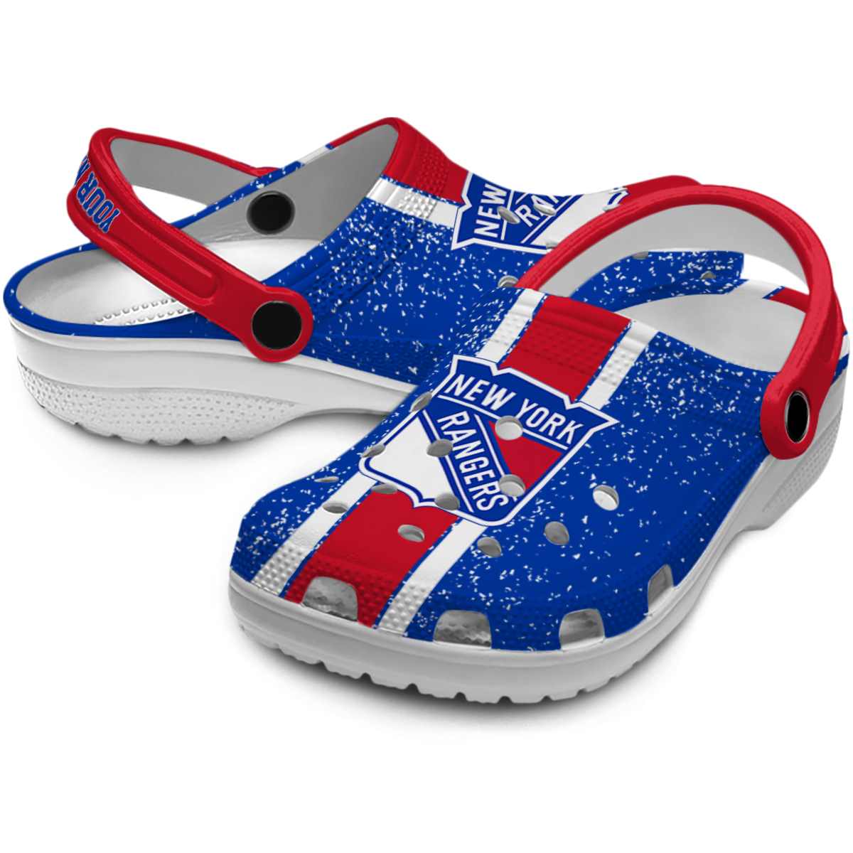 Merchidea New York Rangers NHL Sport Crocs Crocband Clogs Shoes Comfortable For Men Women and Kids