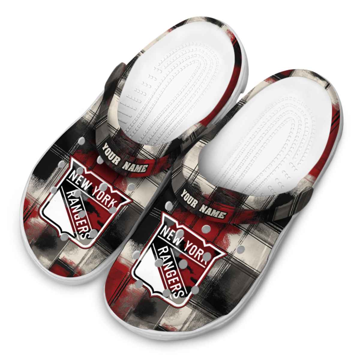 Merchidea New York Rangers NHL Sport Crocs Crocband Clogs Shoes Comfortable For Men Women and Kids