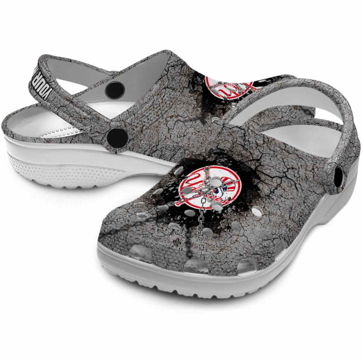 Merchidea New York Yankees MLB Sport Crocs Crocband Clogs Shoes Comfortable For Men Women and Kids