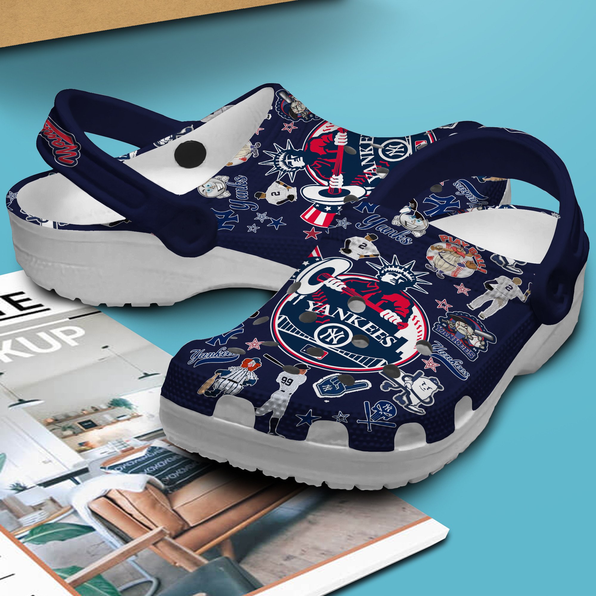 Merchidea New York Yankees MLB Sport Crocs Crocband Clogs Shoes Comfortable For Men Women and Kids