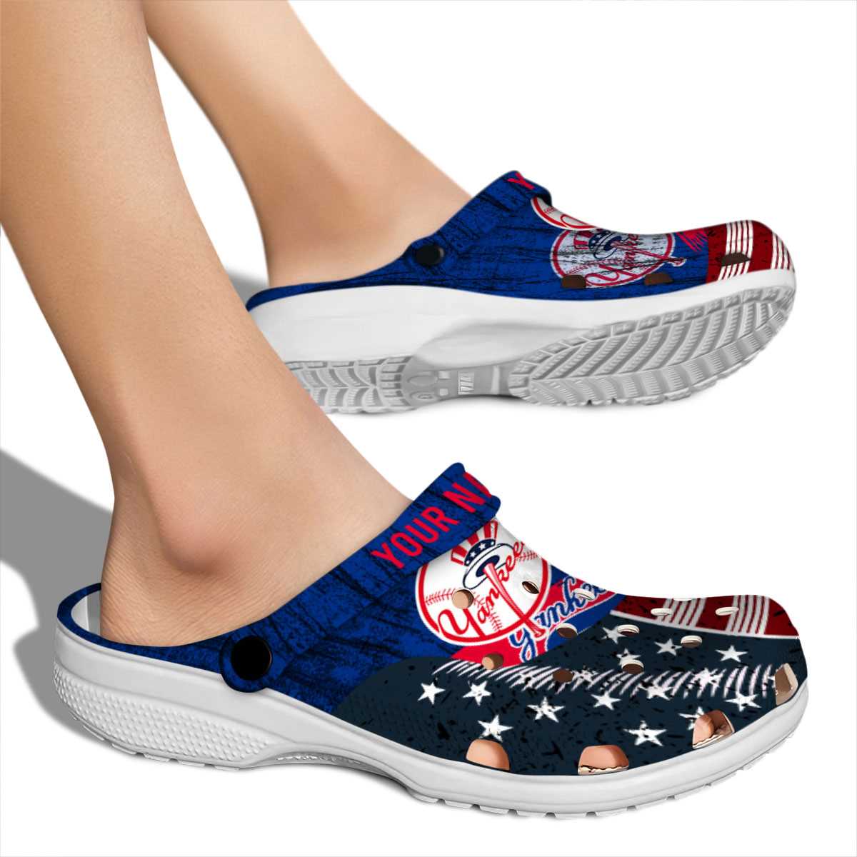 Merchidea New York Yankees MLB Sport Crocs Crocband Clogs Shoes Comfortable For Men Women and Kids
