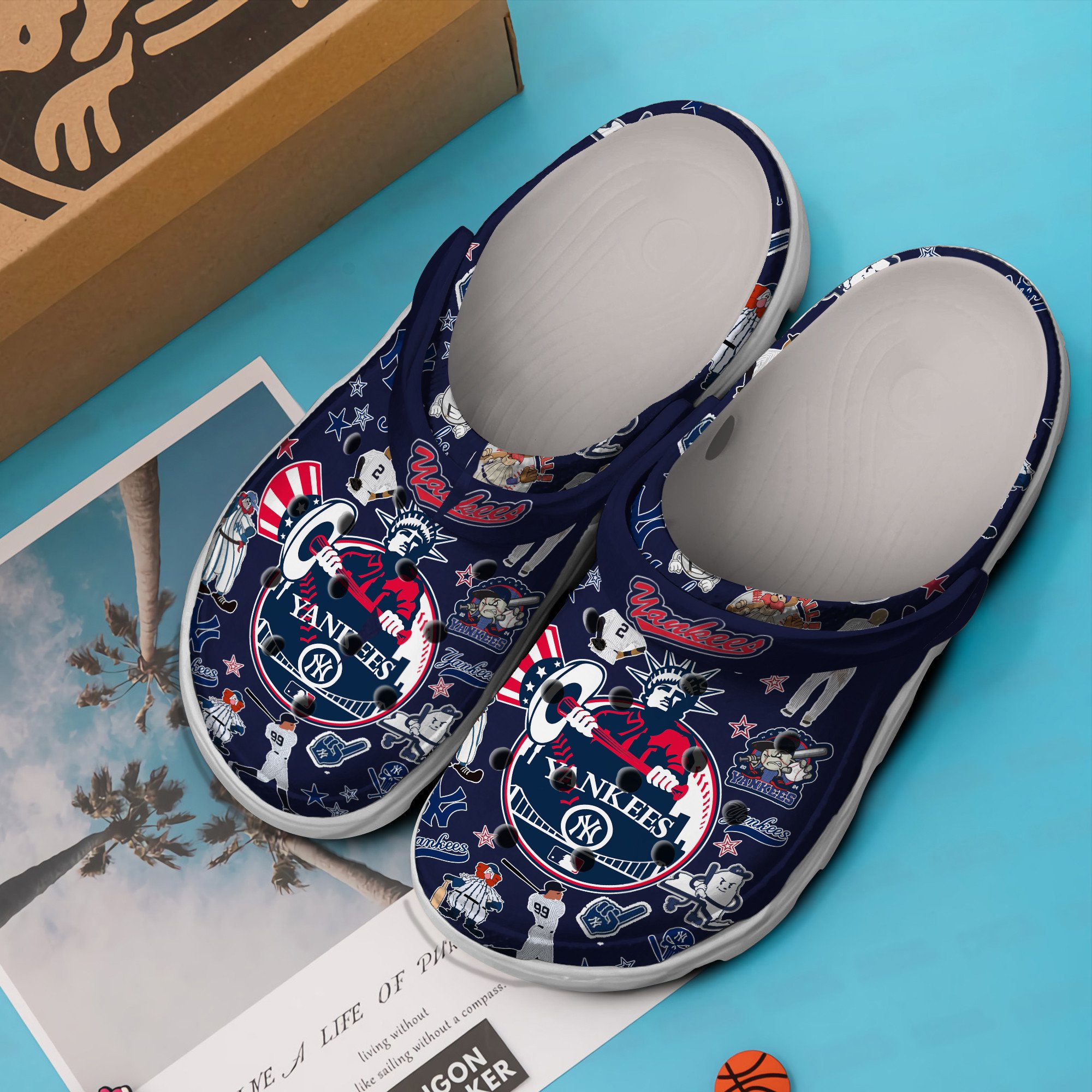 Merchidea New York Yankees MLB Sport Crocs Crocband Clogs Shoes Comfortable For Men Women and Kids