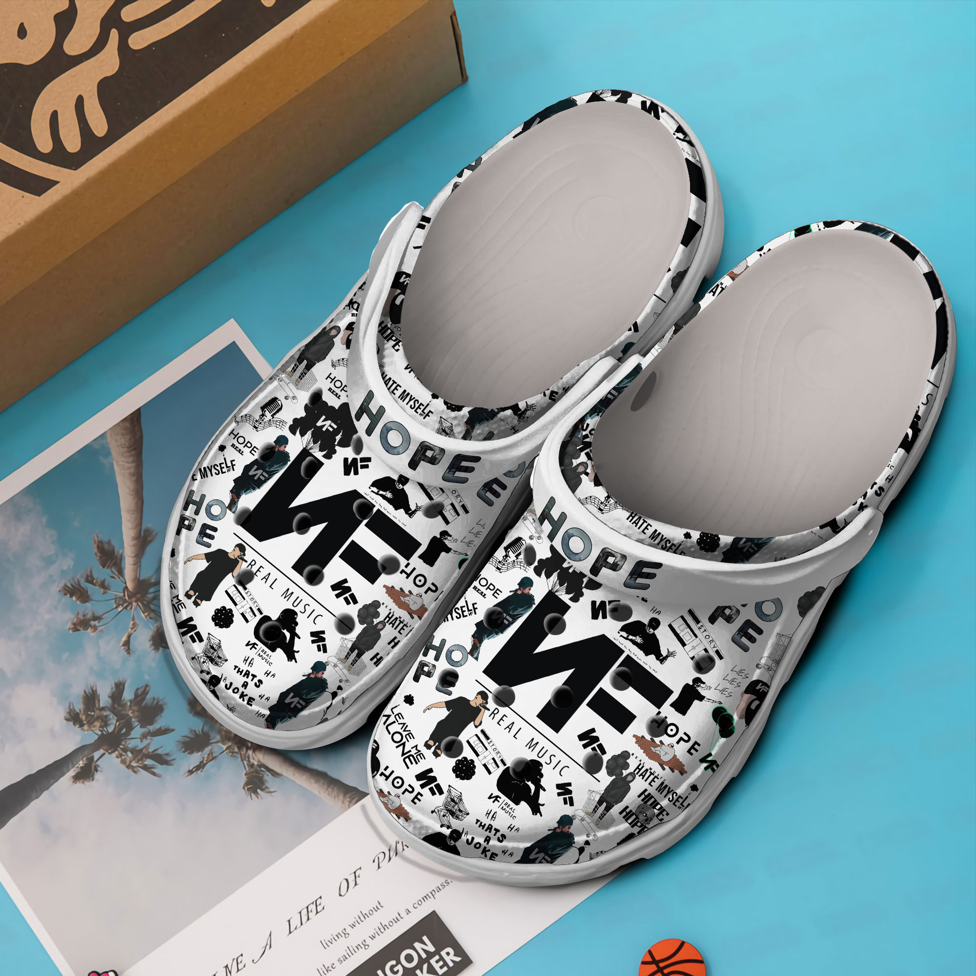 Merchidea NF Leave Me Alone Music Crocs Crocband Clogs Shoes Comfortable For Men Women and Kids