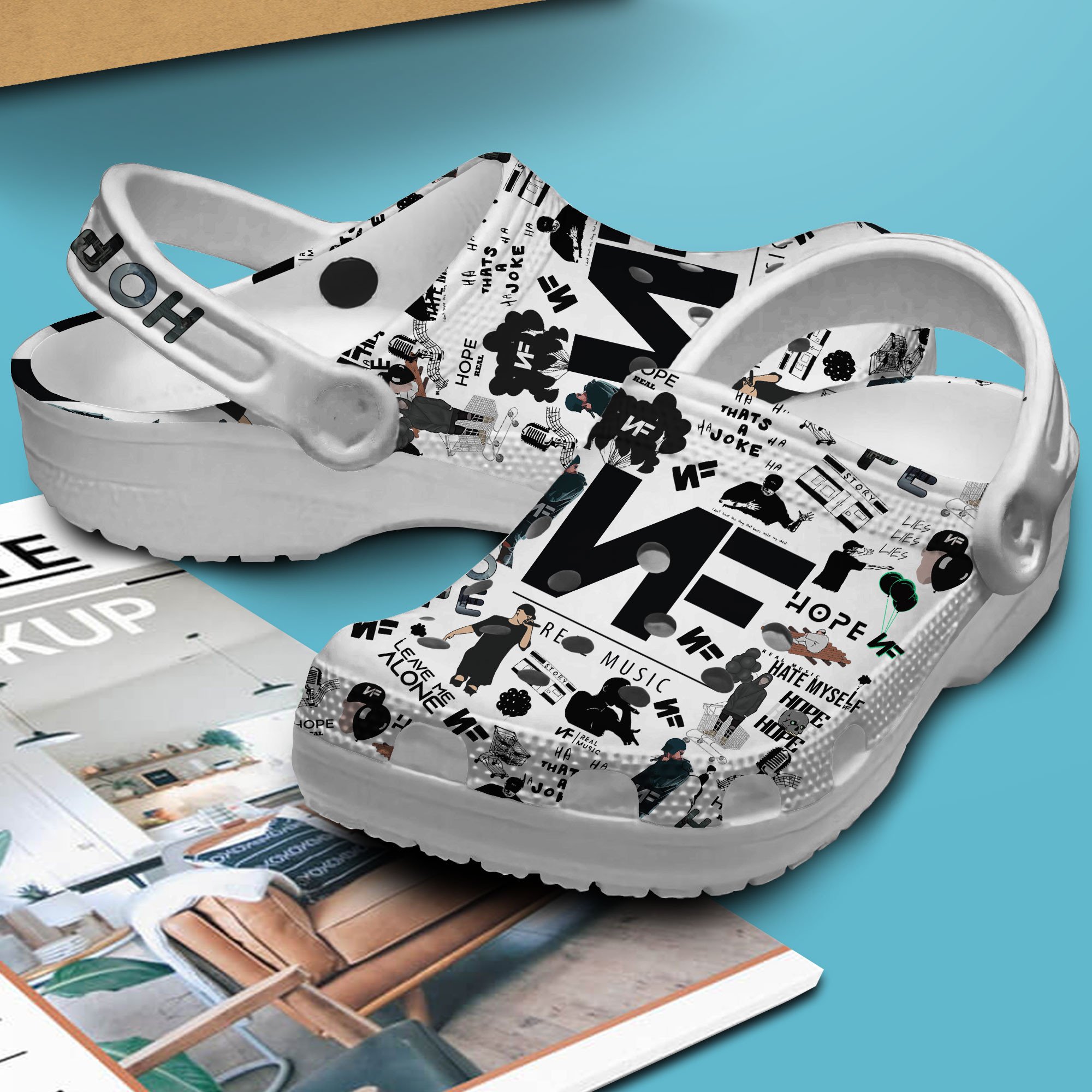 Merchidea NF Leave Me Alone Music Crocs Crocband Clogs Shoes Comfortable For Men Women and Kids