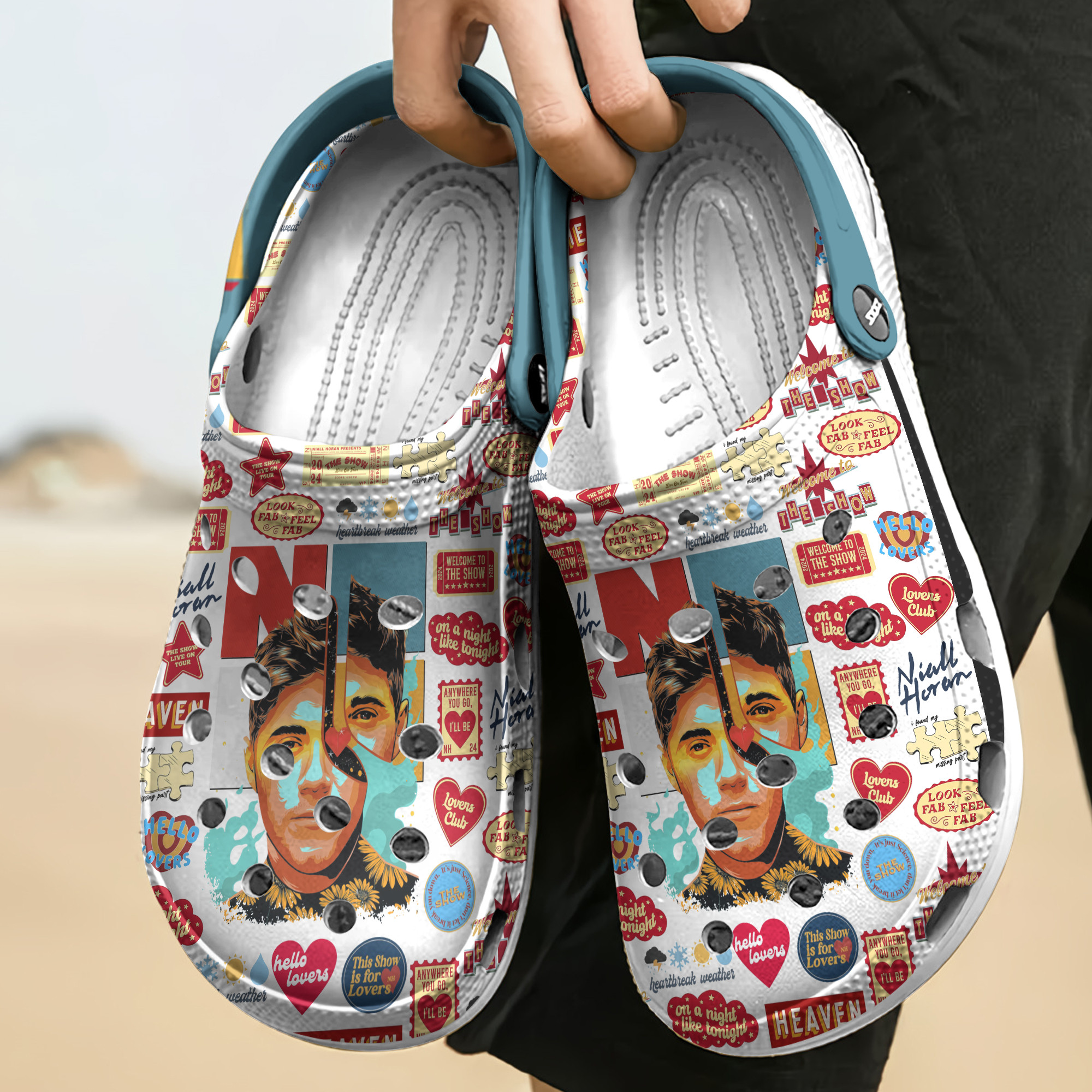 Merchidea Niall Horan Music Crocs Crocband Clogs Shoes Comfortable For Men Women and Kids