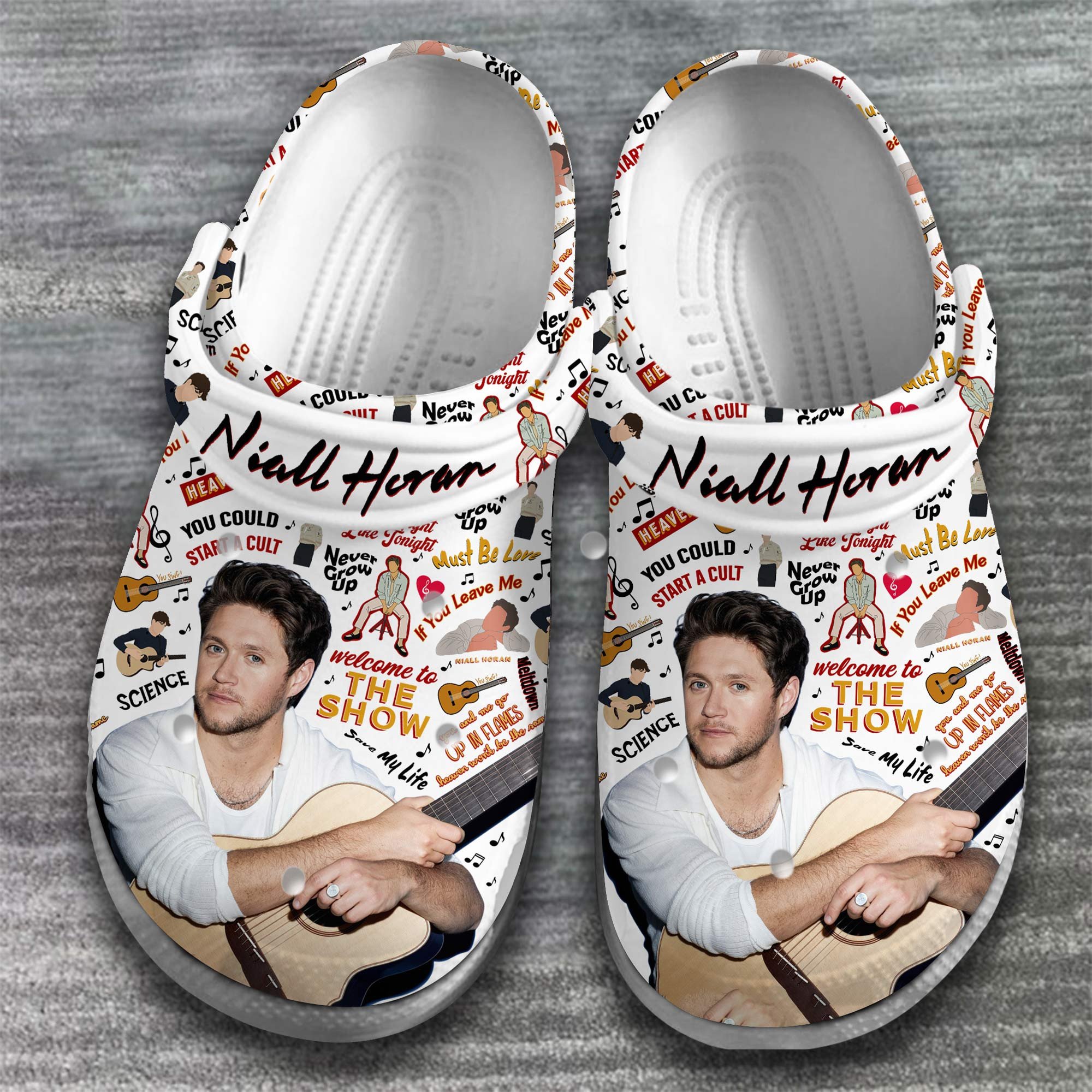 Merchidea Niall Horan One Direction Band Music Crocs Crocband Clogs Shoes Comfortable For Men Women and Kids