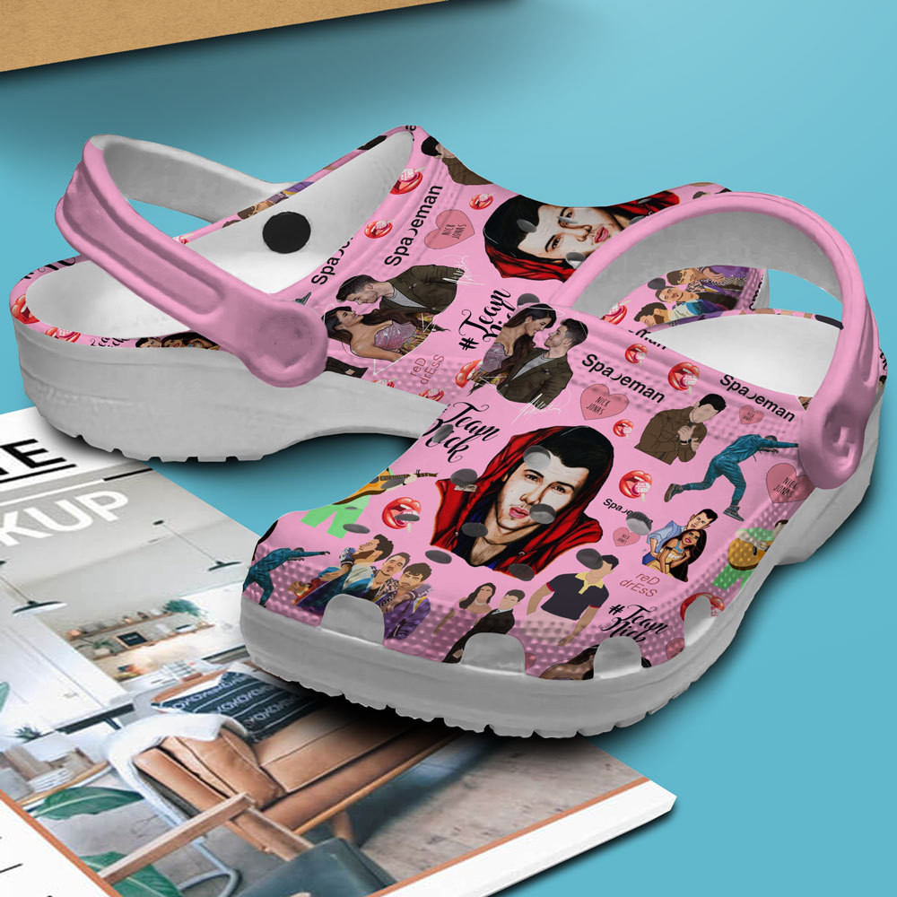 Merchidea Nick Jonas Singer Music Crocs Crocband Clogs Shoes Comfortable For Men Women and Kids