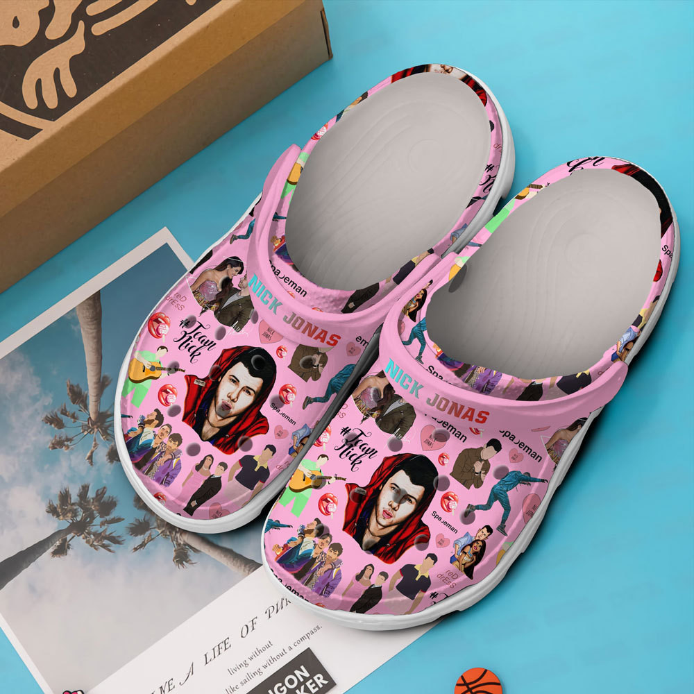 Merchidea Nick Jonas Singer Music Crocs Crocband Clogs Shoes Comfortable For Men Women and Kids