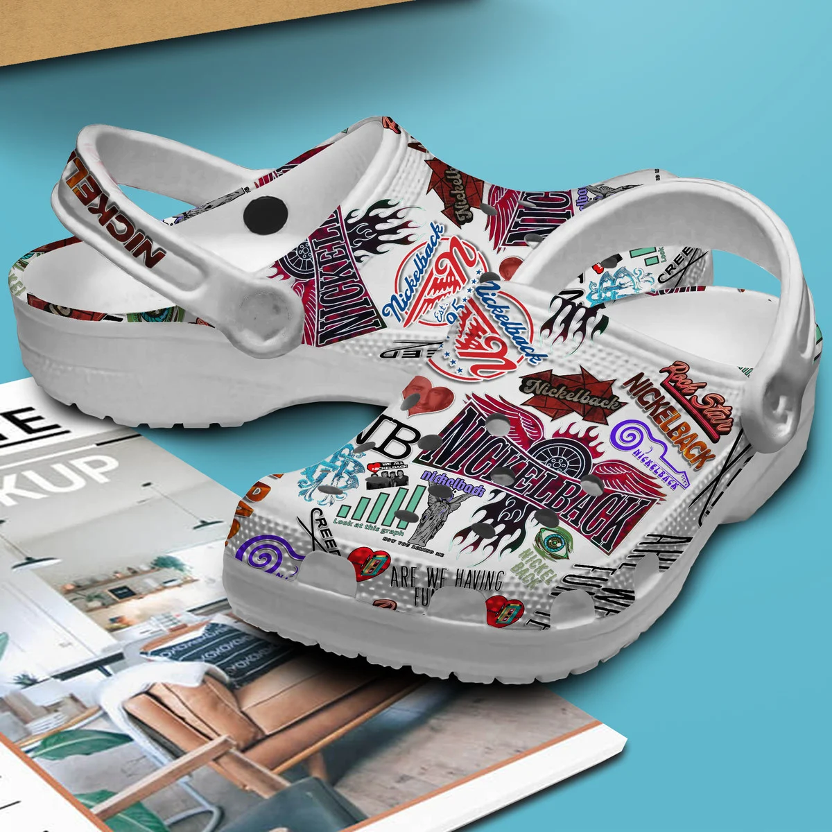 Merchidea Nickelback Rock band Music Crocs Crocband Clogs For Men Women and Kids