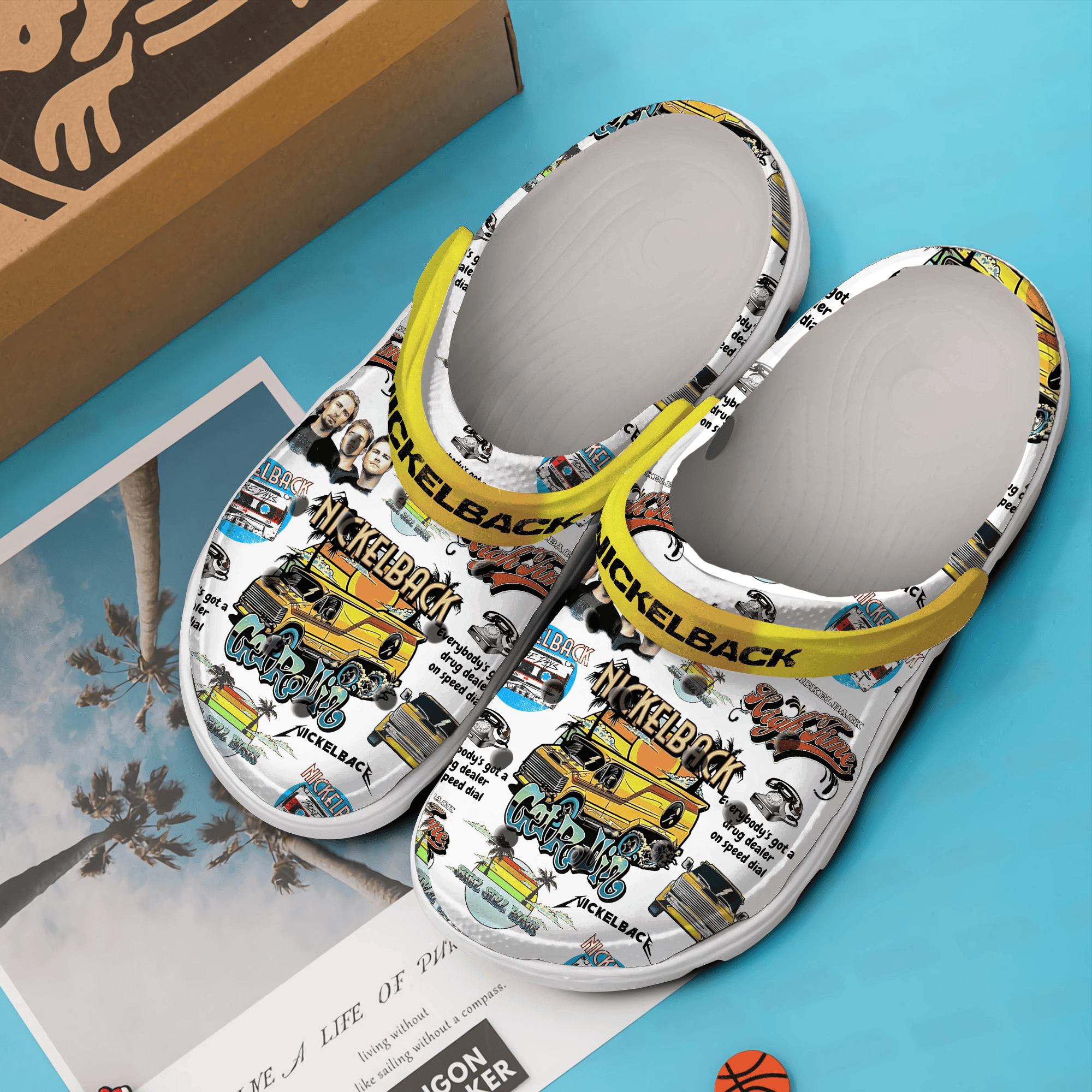 Merchidea Nickelback Rock Band MusicCrocs Crocband Clogs Shoes Comfortable For Men Women and Kids