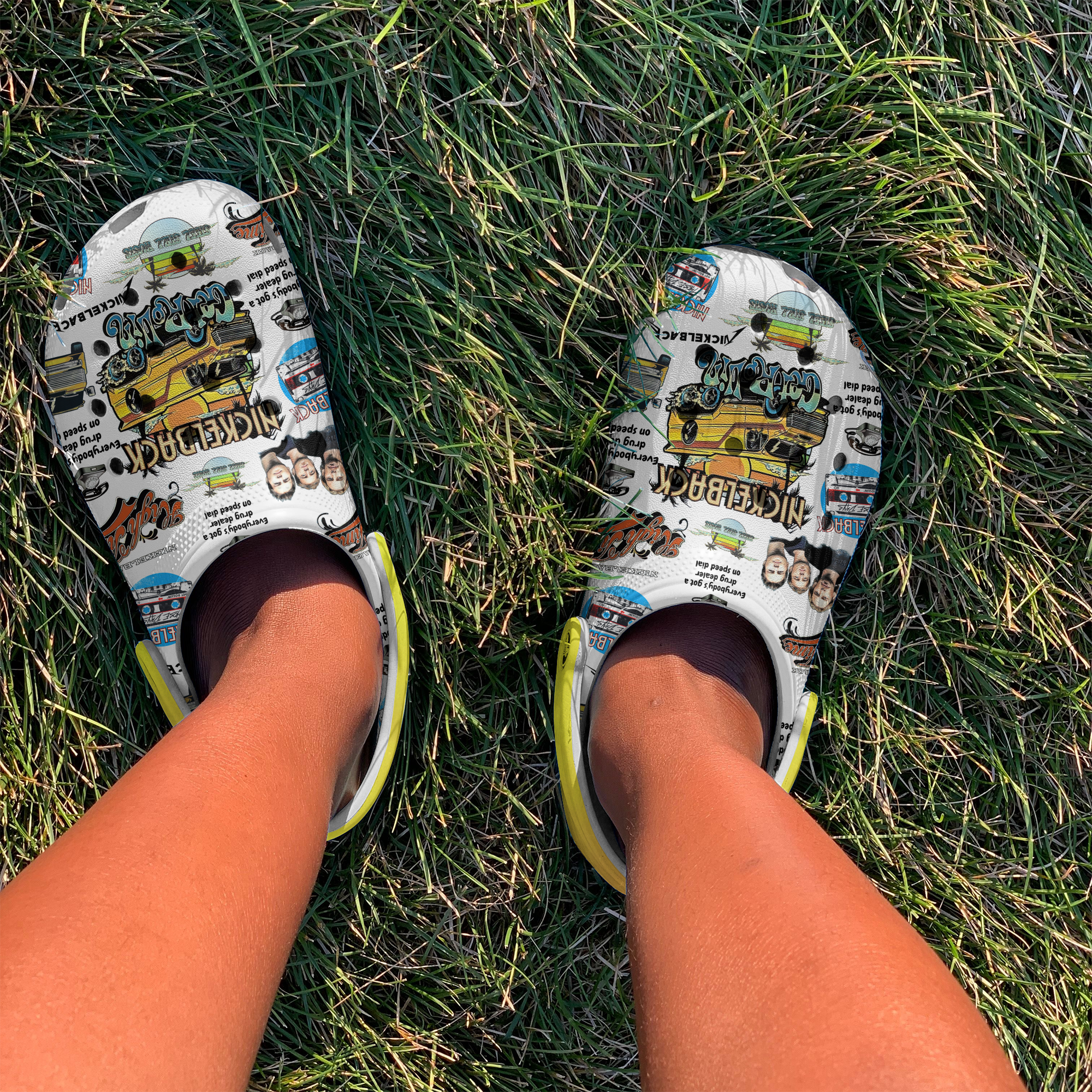 Merchidea Nickelback Rock Band MusicCrocs Crocband Clogs Shoes Comfortable For Men Women and Kids