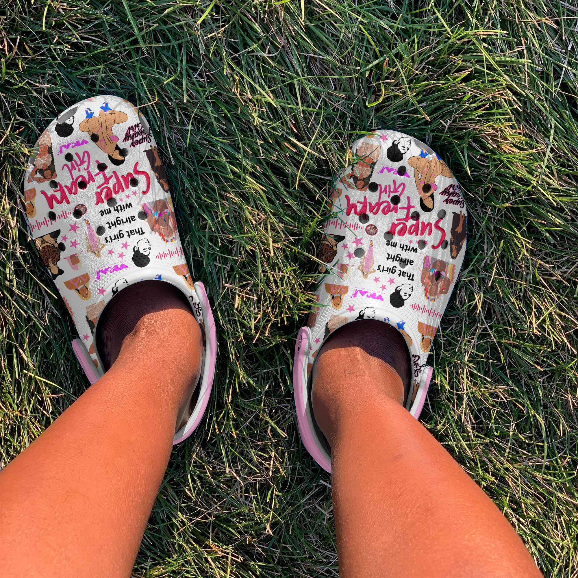 Merchidea Nicki Minaj Music Crocs Crocband Clogs Shoes Comfortable For Men Women and Kids