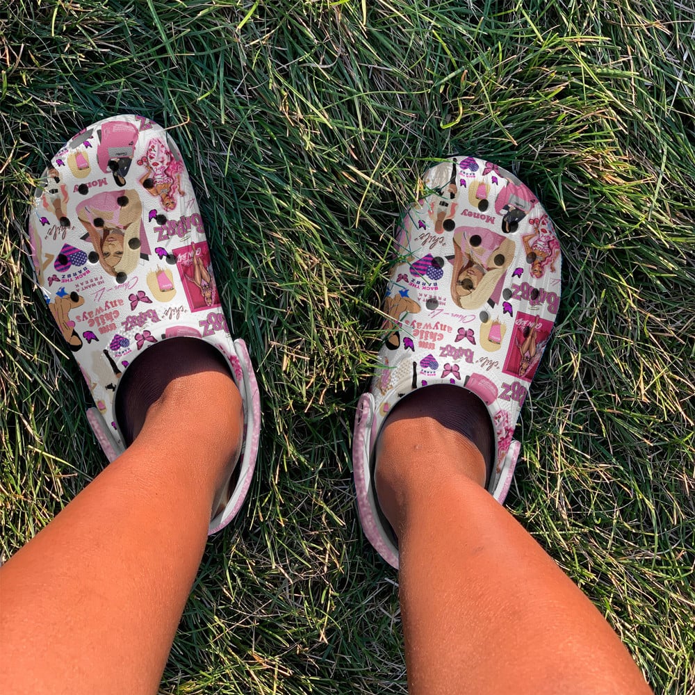 Merchidea Nicki Minaj Rapper Music Premium Crocs Crocband Clogs Shoes Comfortable For Men Women and Kids