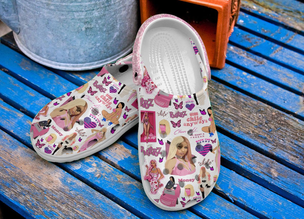 Merchidea Nicki Minaj Rapper Music Premium Crocs Crocband Clogs Shoes Comfortable For Men Women and Kids