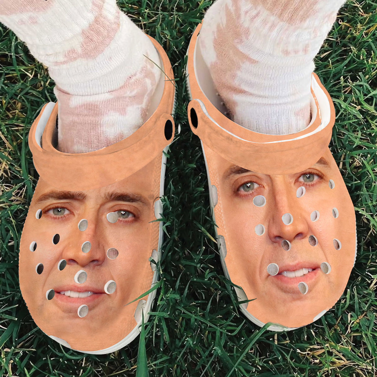 Merchidea Nicolas Cage Actor Crocs Crocband Clogs Shoes Comfortable For Men Women and Kids