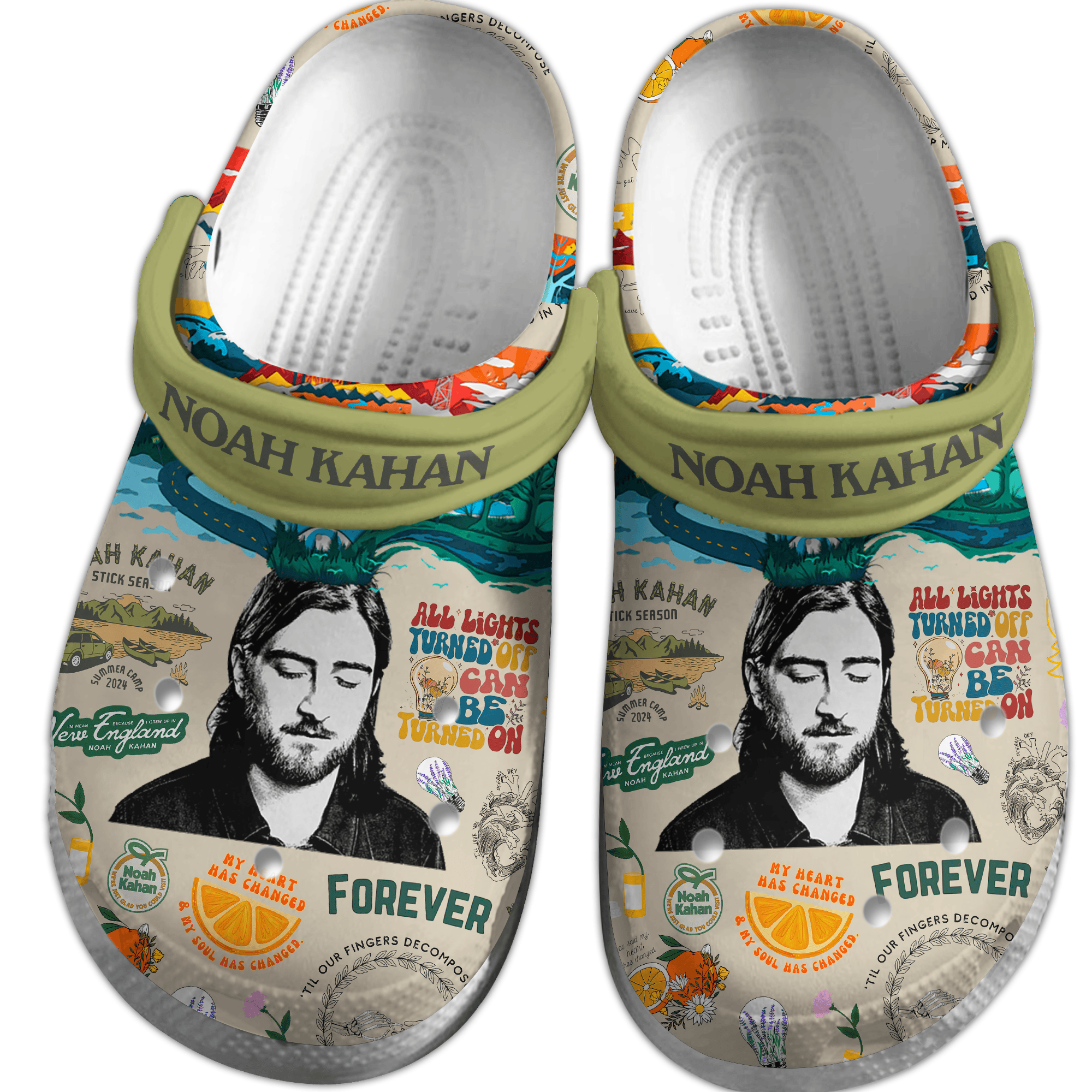 Merchidea Noah Kahan Music Crocs Crocband Clogs Shoes Comfortable For Men Women and Kids