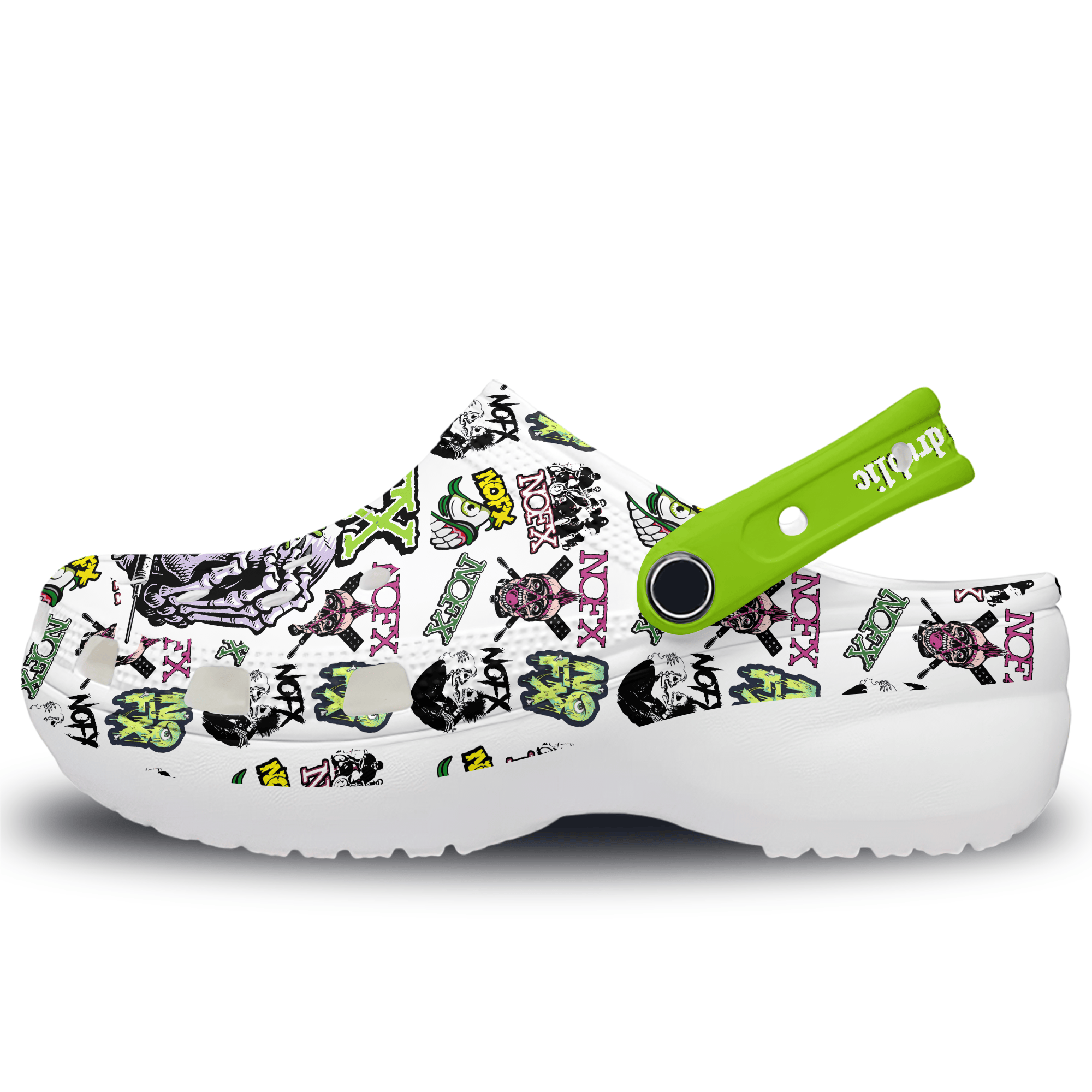 Merchidea NOFX Music Crocs Crocband Clogs Shoes Comfortable For Men Women and Kids