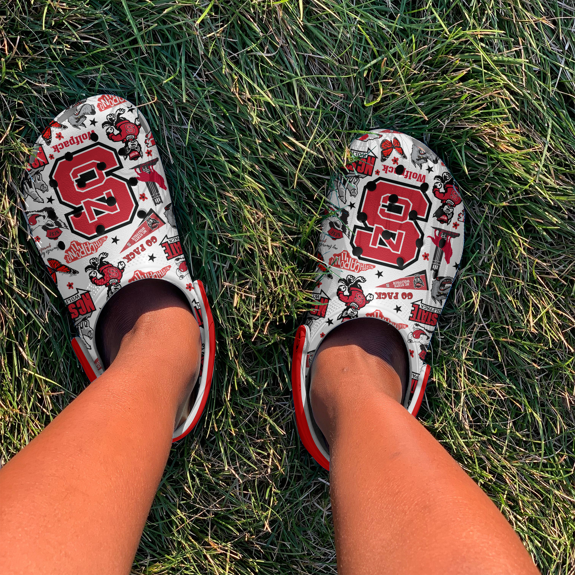 Merchidea North Carolina State University Crocs Crocband Clogs Shoes Comfortable For Men Women and Kids