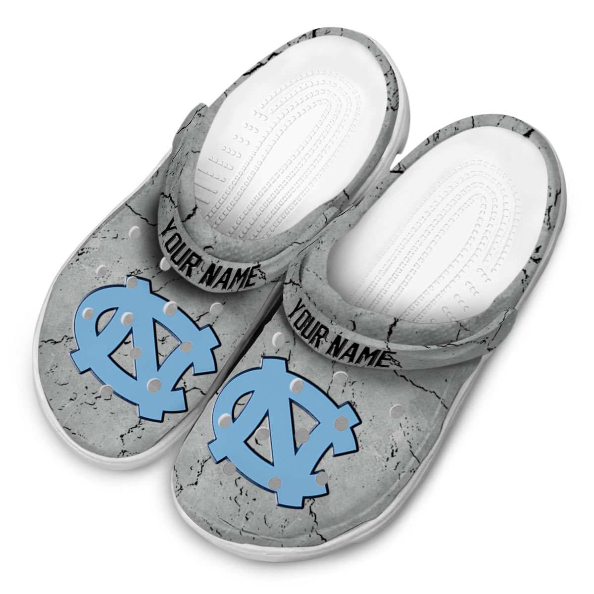 Merchidea North Carolina Tar Heels NCAA Sport Crocs Crocband Clogs Shoes Comfortable For Men Women and Kids