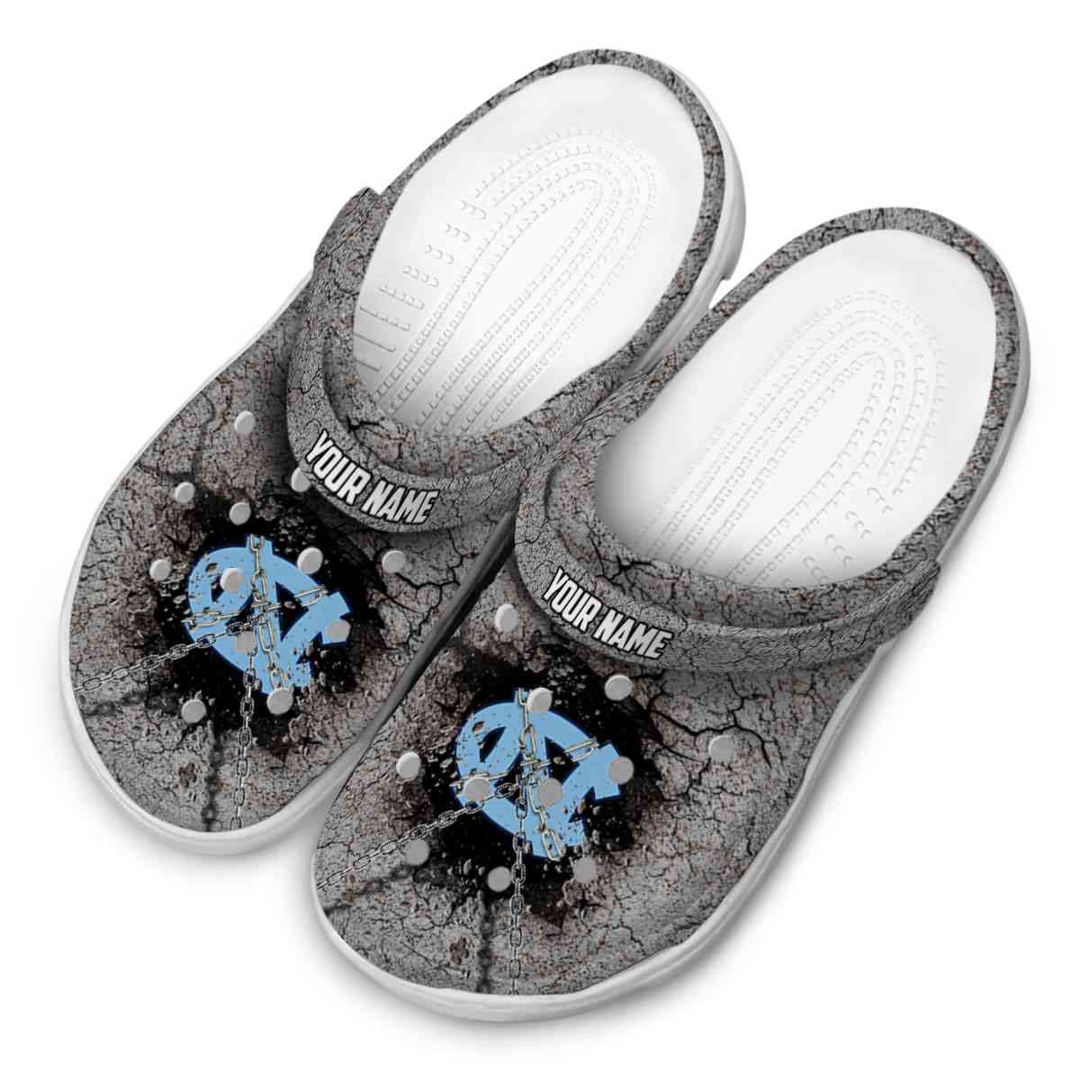 Merchidea North Carolina Tar Heels NCAA Sport Crocs Crocband Clogs Shoes Comfortable For Men Women and Kids