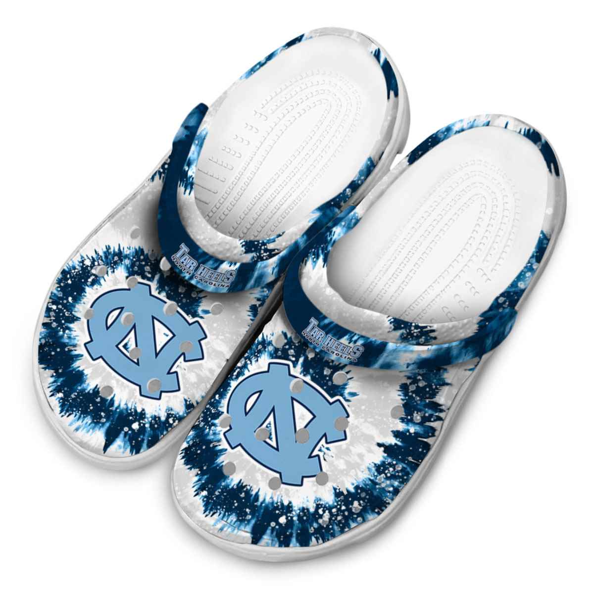 Merchidea North Carolina Tar Heels NCAA Sport Crocs Crocband Clogs Shoes Comfortable For Men Women and Kids