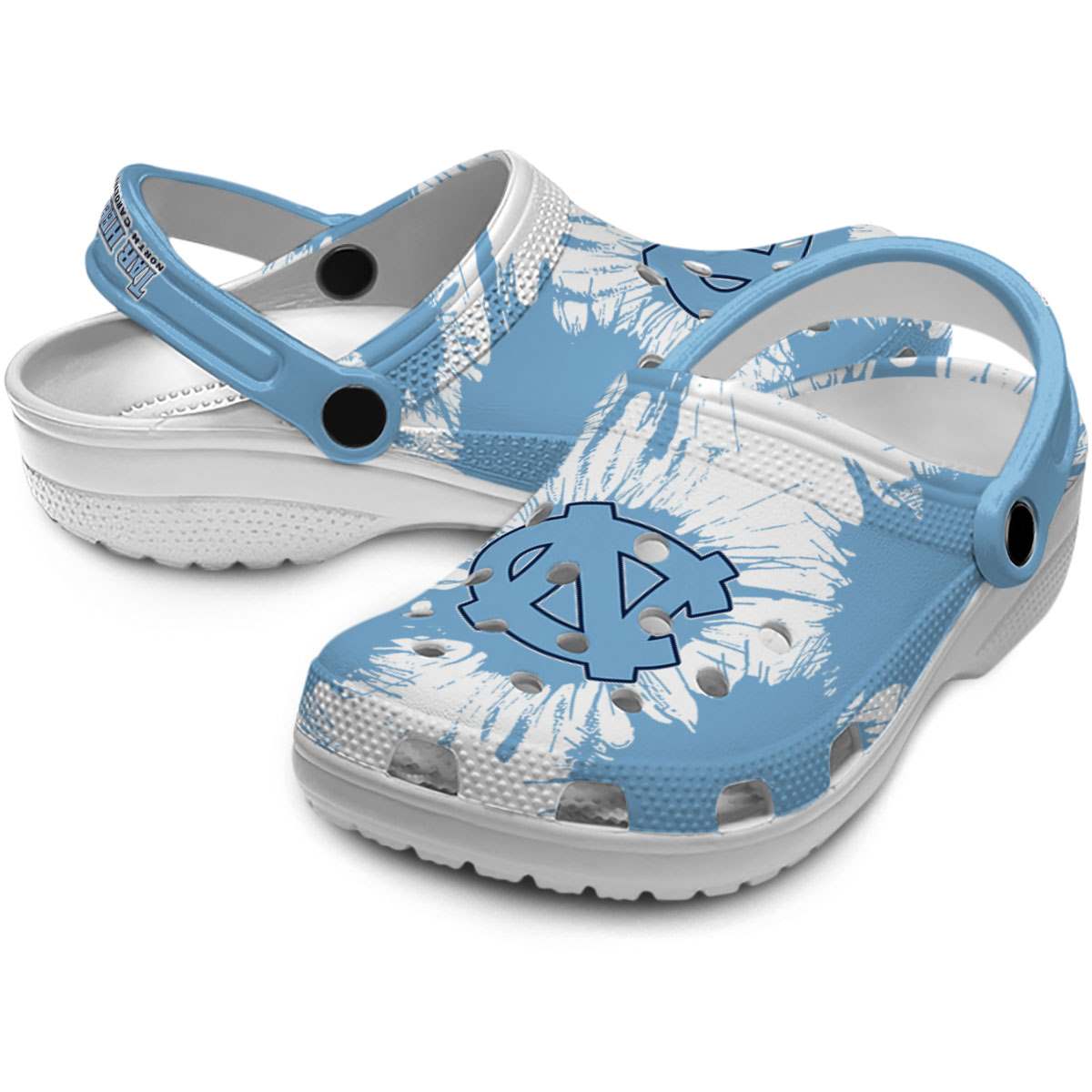 Merchidea North Carolina Tar Heels NCAA Sport Crocs Crocband Clogs Shoes Comfortable For Men Women and Kids