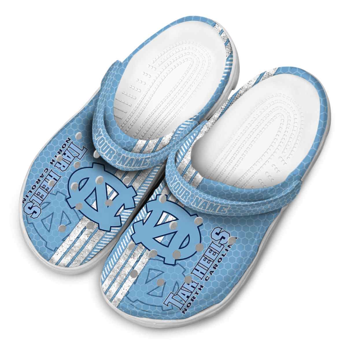 Merchidea North Carolina Tar Heels NCAA Sport Crocs Crocband Clogs Shoes Comfortable For Men Women and Kids