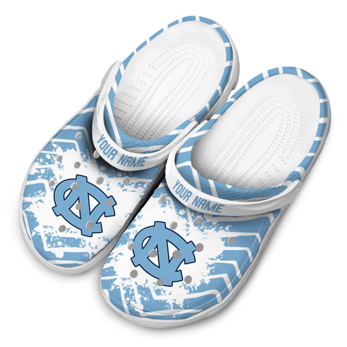 Merchidea North Carolina Tar Heels NCAA Sport Crocs Crocband Clogs Shoes Comfortable For Men Women and Kids