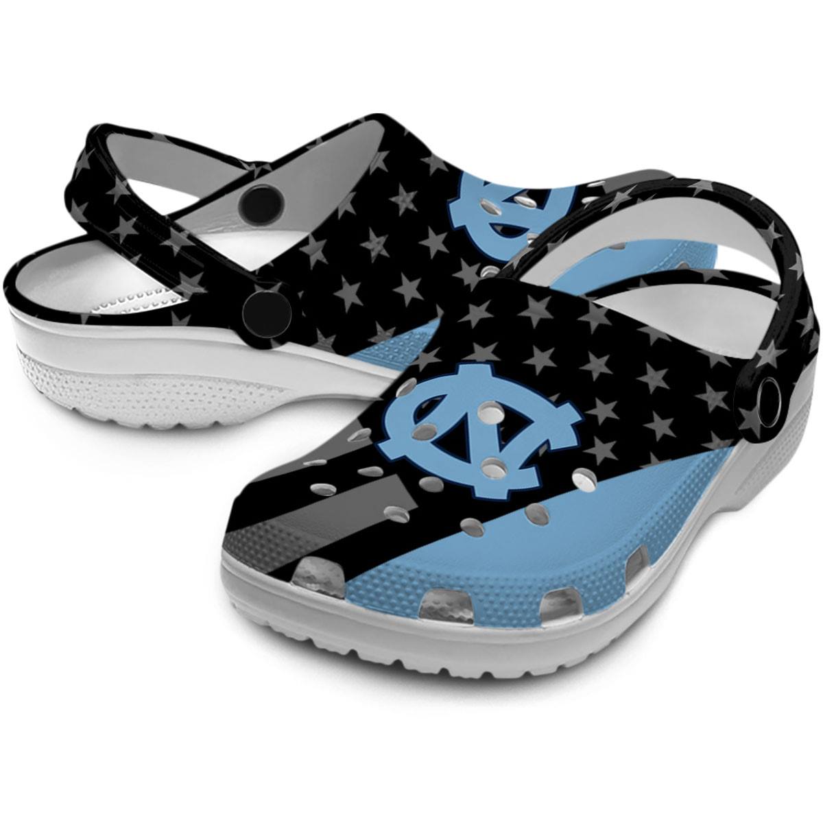 Merchidea North Carolina Tar Heels NCAA Sport Crocs Crocband Clogs Shoes Comfortable For Men Women and Kids