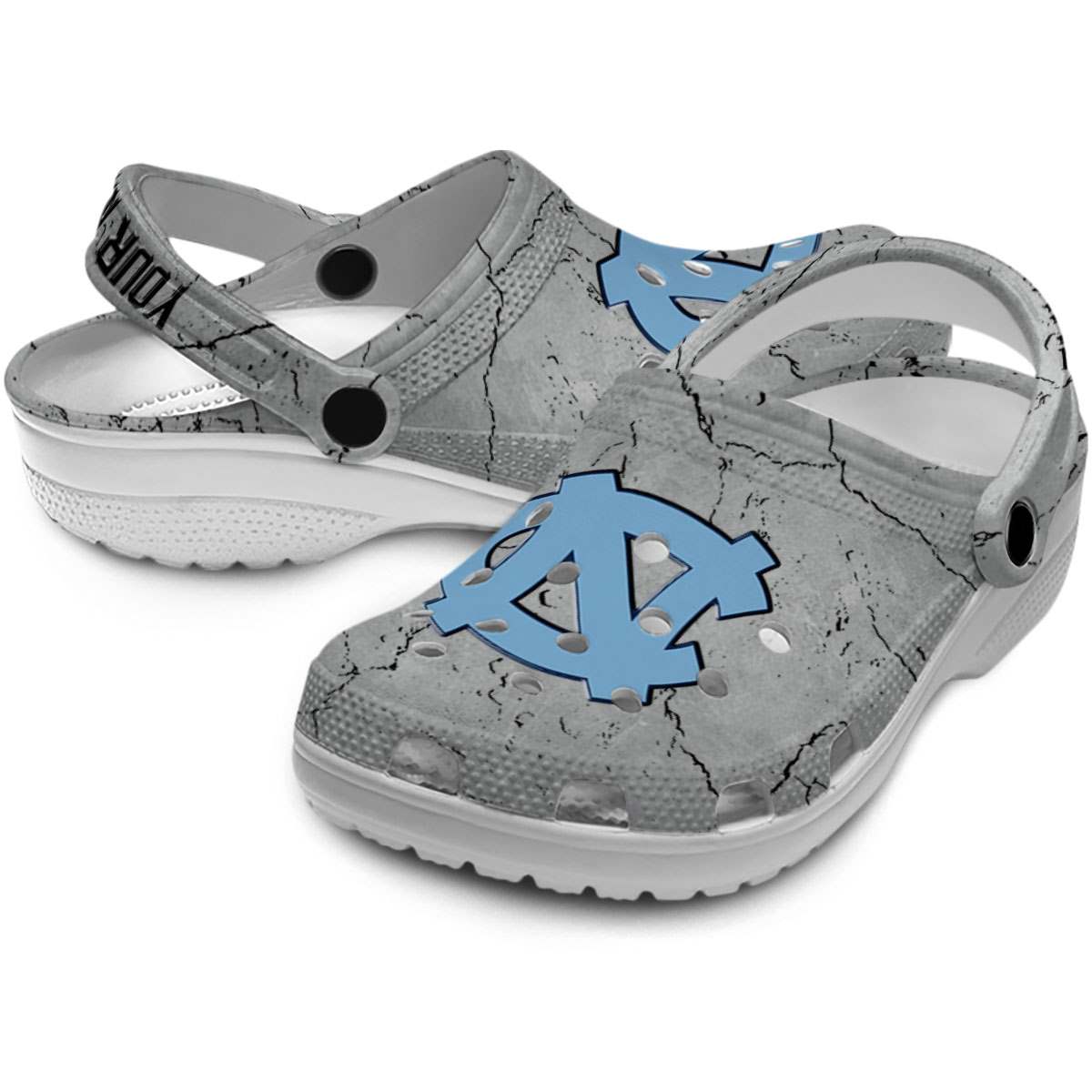 Merchidea North Carolina Tar Heels NCAA Sport Crocs Crocband Clogs Shoes Comfortable For Men Women and Kids