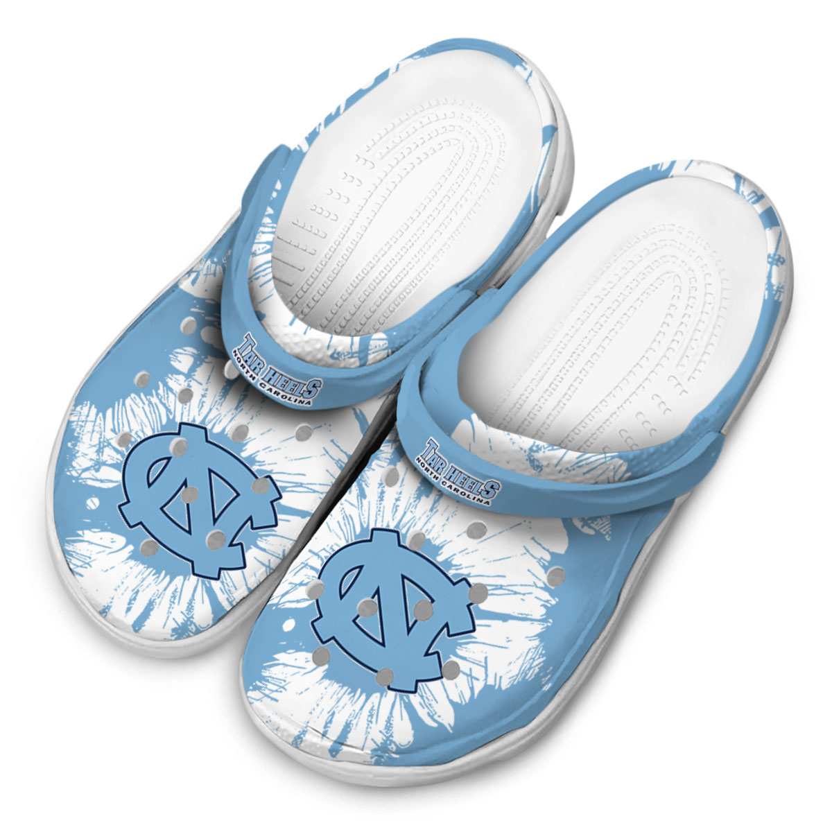 Merchidea North Carolina Tar Heels NCAA Sport Crocs Crocband Clogs Shoes Comfortable For Men Women and Kids