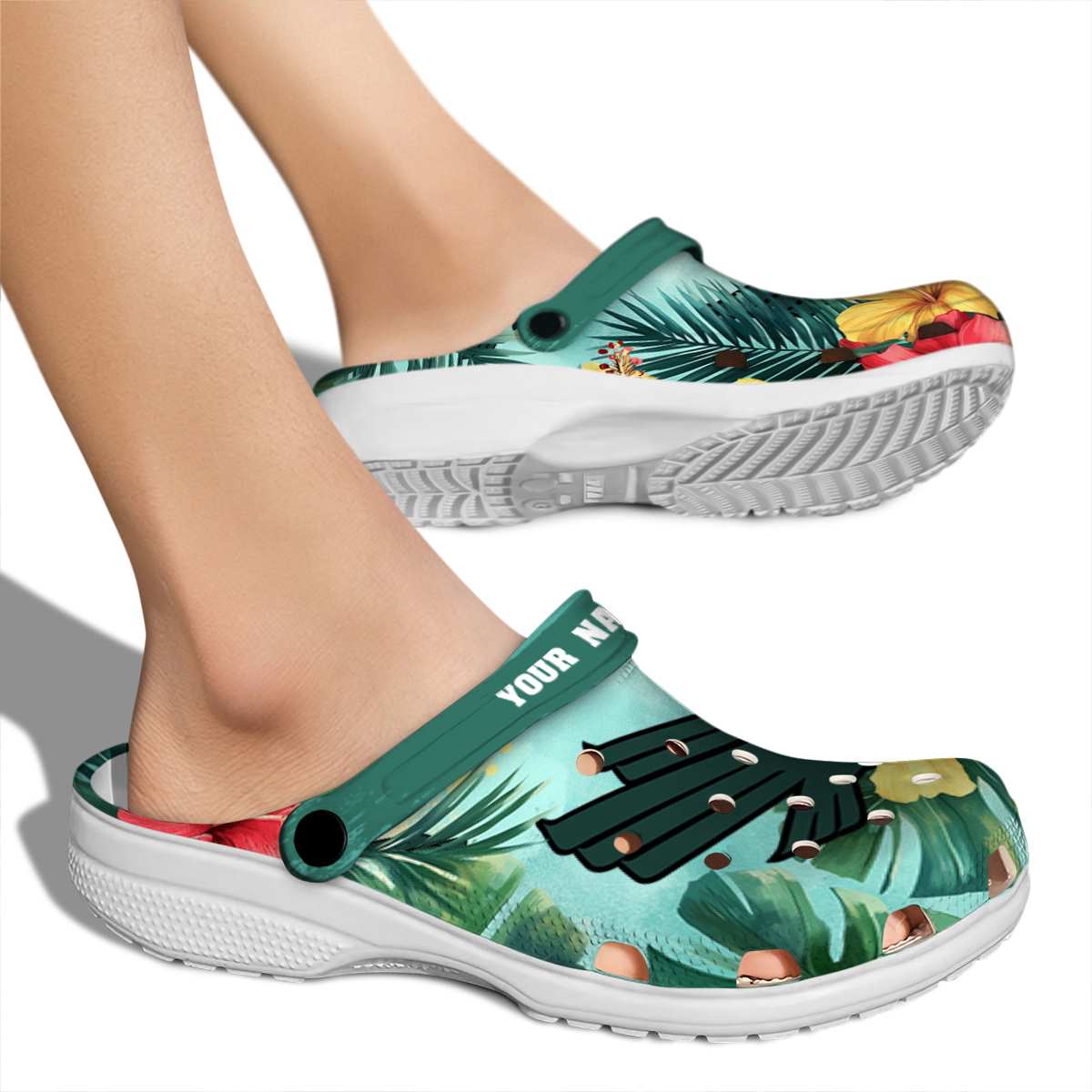 Merchidea North Texas Mean Green NCAA Sport Crocs Crocband Clogs Shoes Comfortable For Men Women and Kids