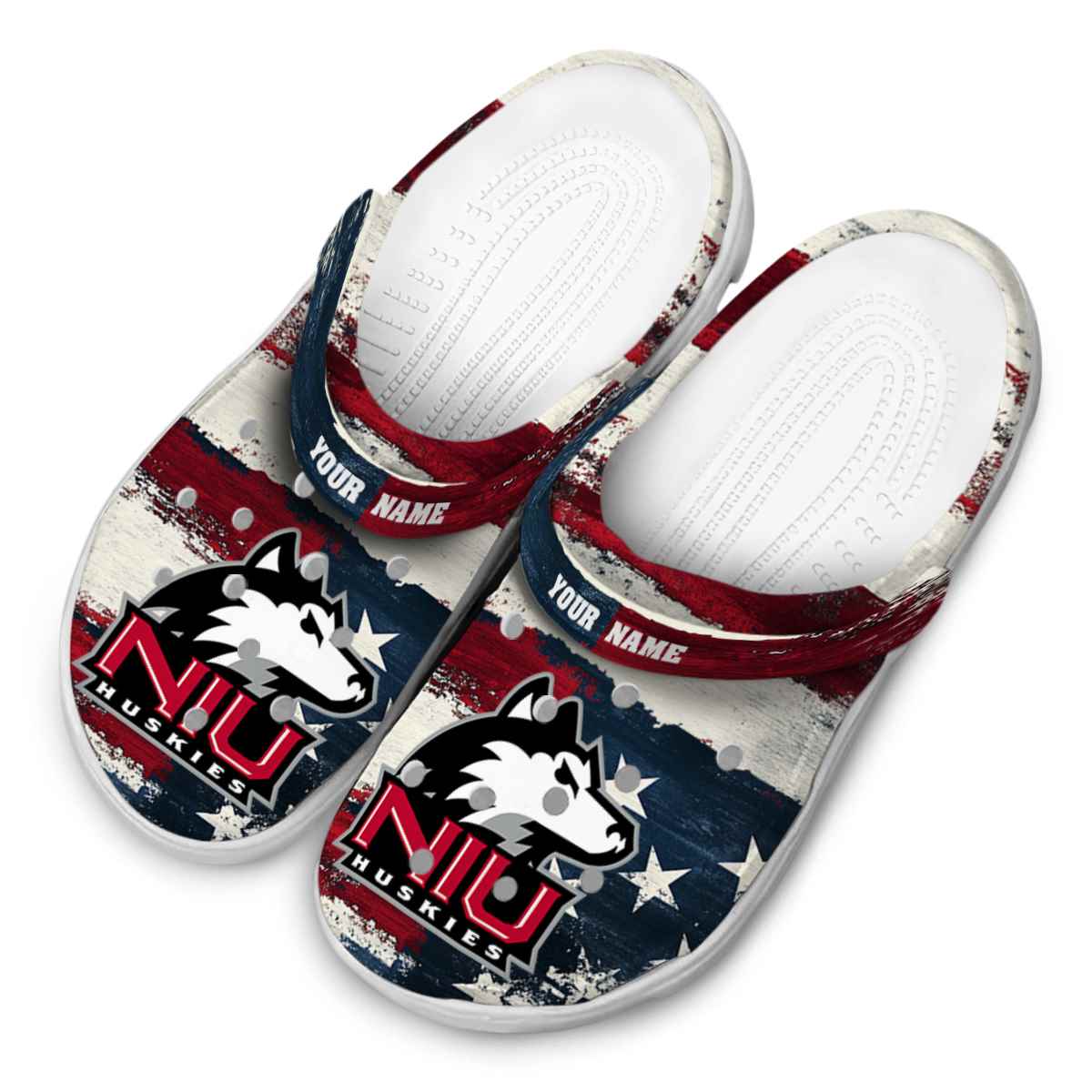 Merchidea Northern Illinois Huskies NCAA Sport Crocs Crocband Clogs Shoes Comfortable For Men Women and Kids