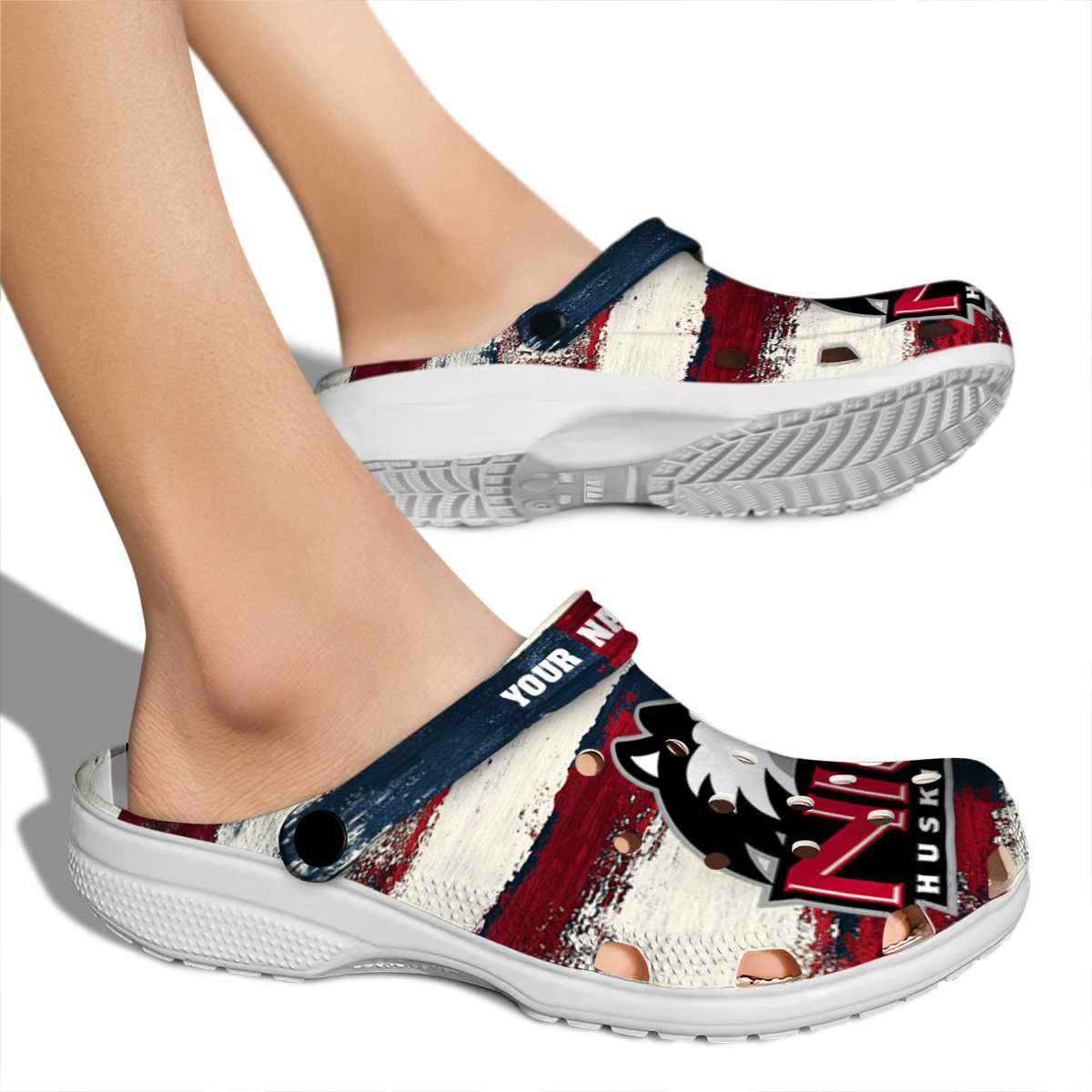 Merchidea Northern Illinois Huskies NCAA Sport Crocs Crocband Clogs Shoes Comfortable For Men Women and Kids