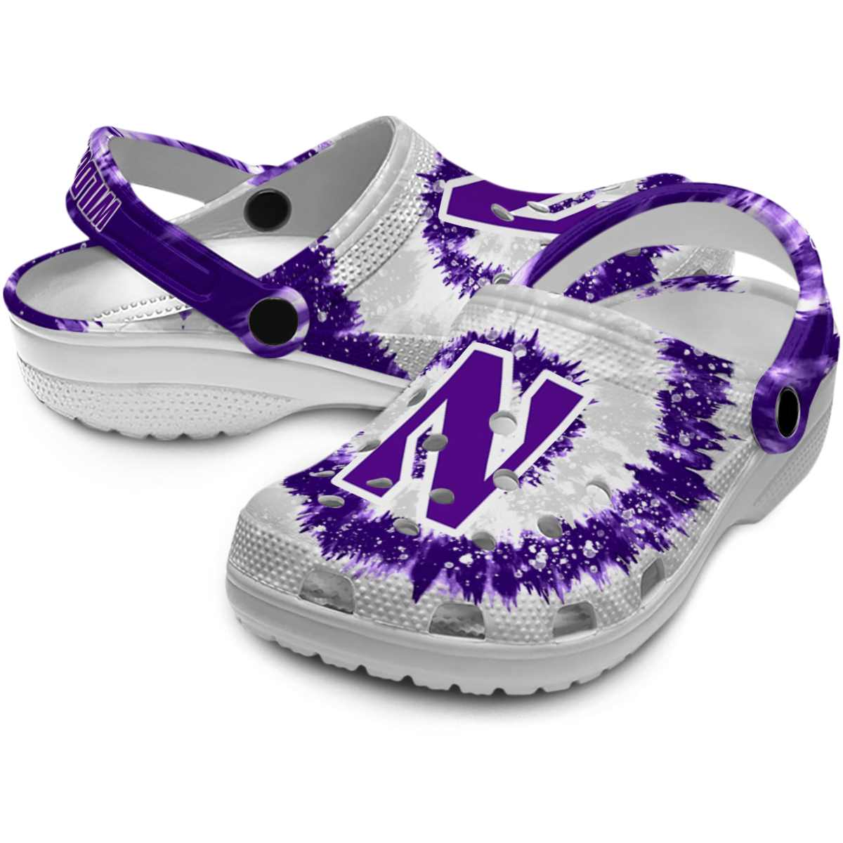 Merchidea Northwestern Wildcats NCAA Sport Crocs Crocband Clogs Shoes Comfortable For Men Women and Kids