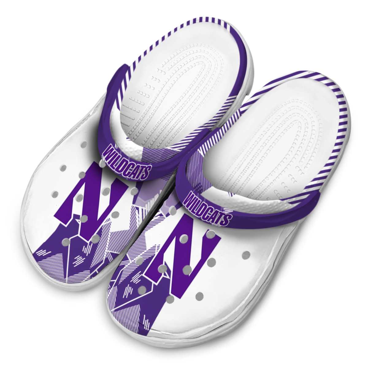 Merchidea Northwestern Wildcats NCAA Sport Crocs Crocband Clogs Shoes Comfortable For Men Women and Kids