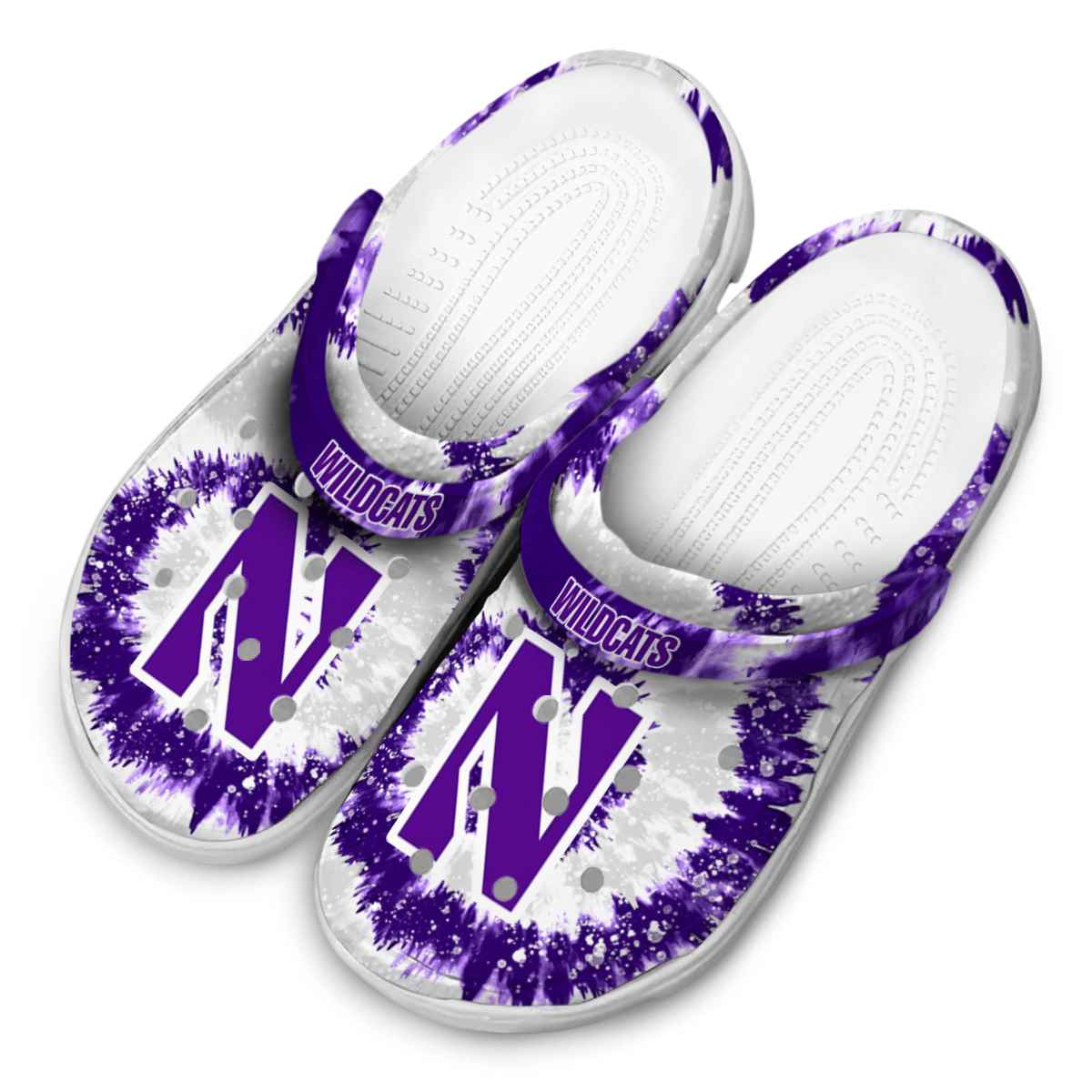 Merchidea Northwestern Wildcats NCAA Sport Crocs Crocband Clogs Shoes Comfortable For Men Women and Kids