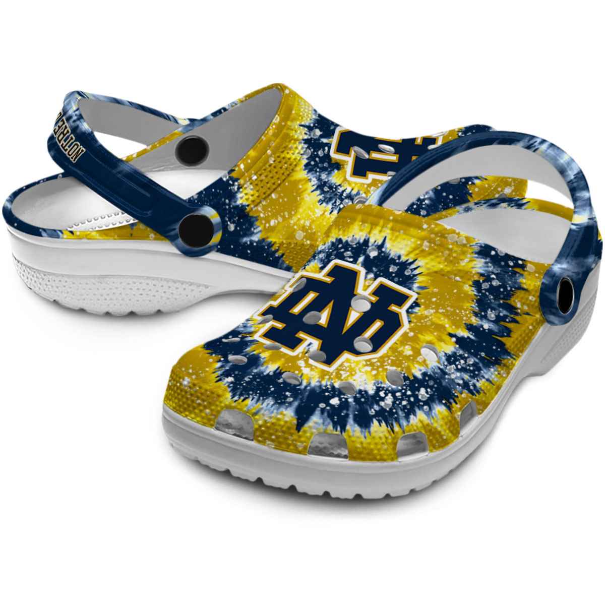 Merchidea Notre Dame Fighting Irish NCAA Sport Crocs Crocband Clogs Shoes Comfortable For Men Women and Kids